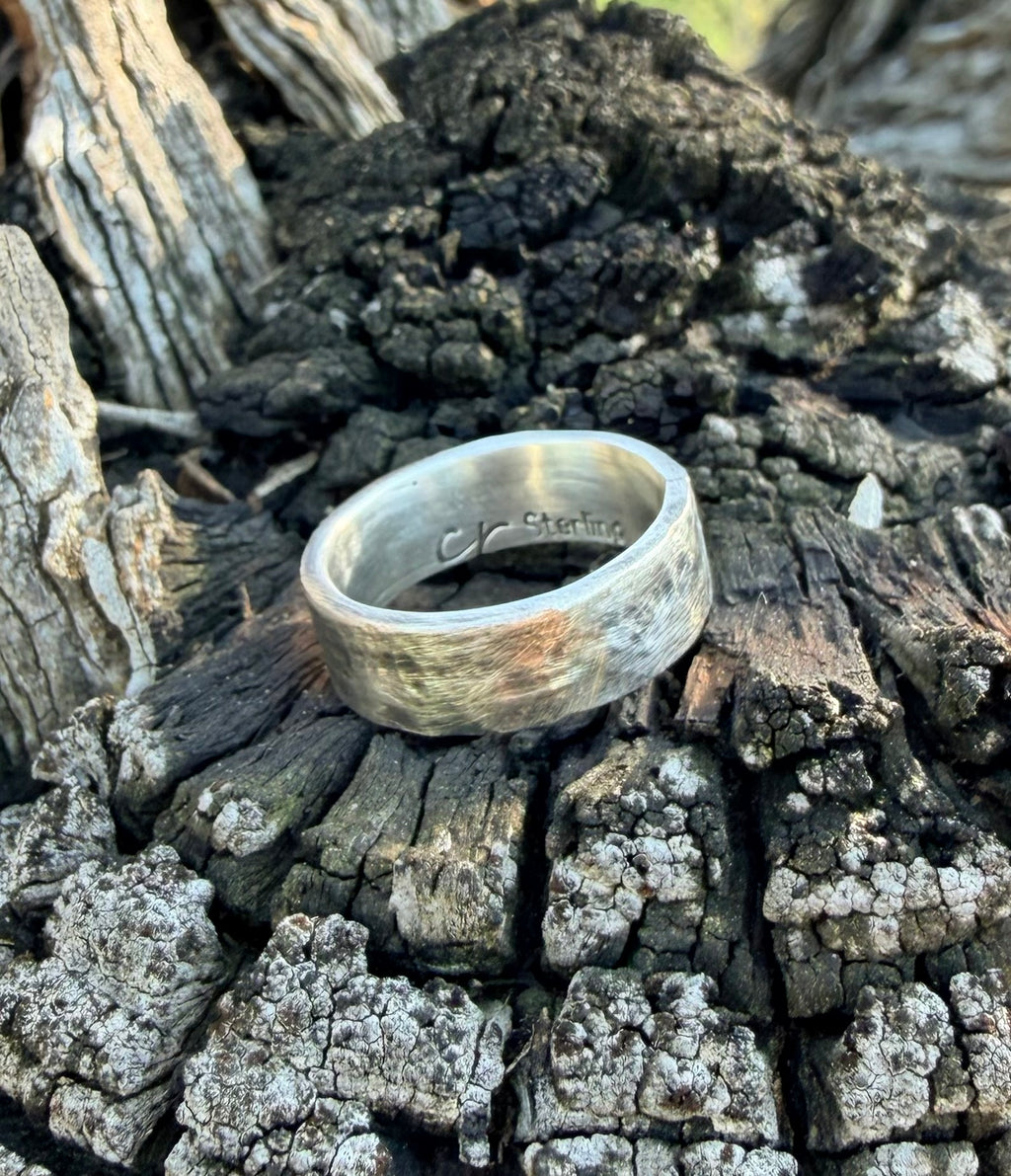 Hammered Sterling Silver Band Ring