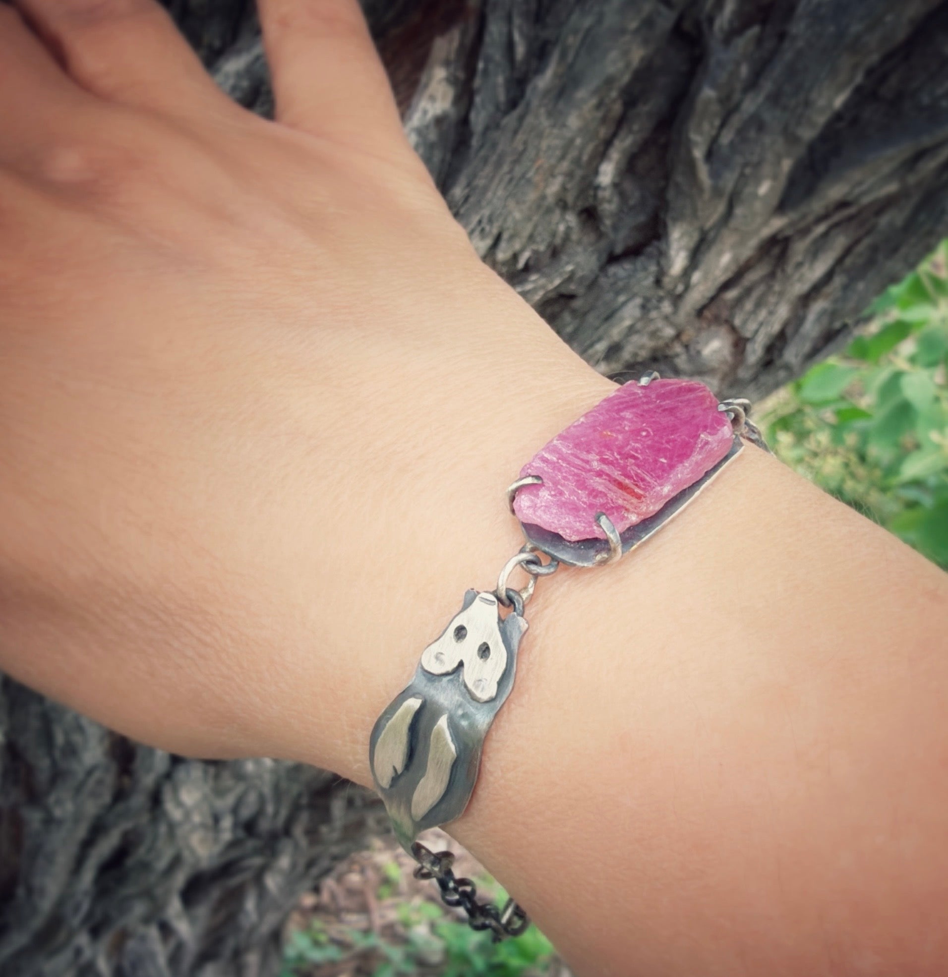 Opossum Raw Ruby Bracelet