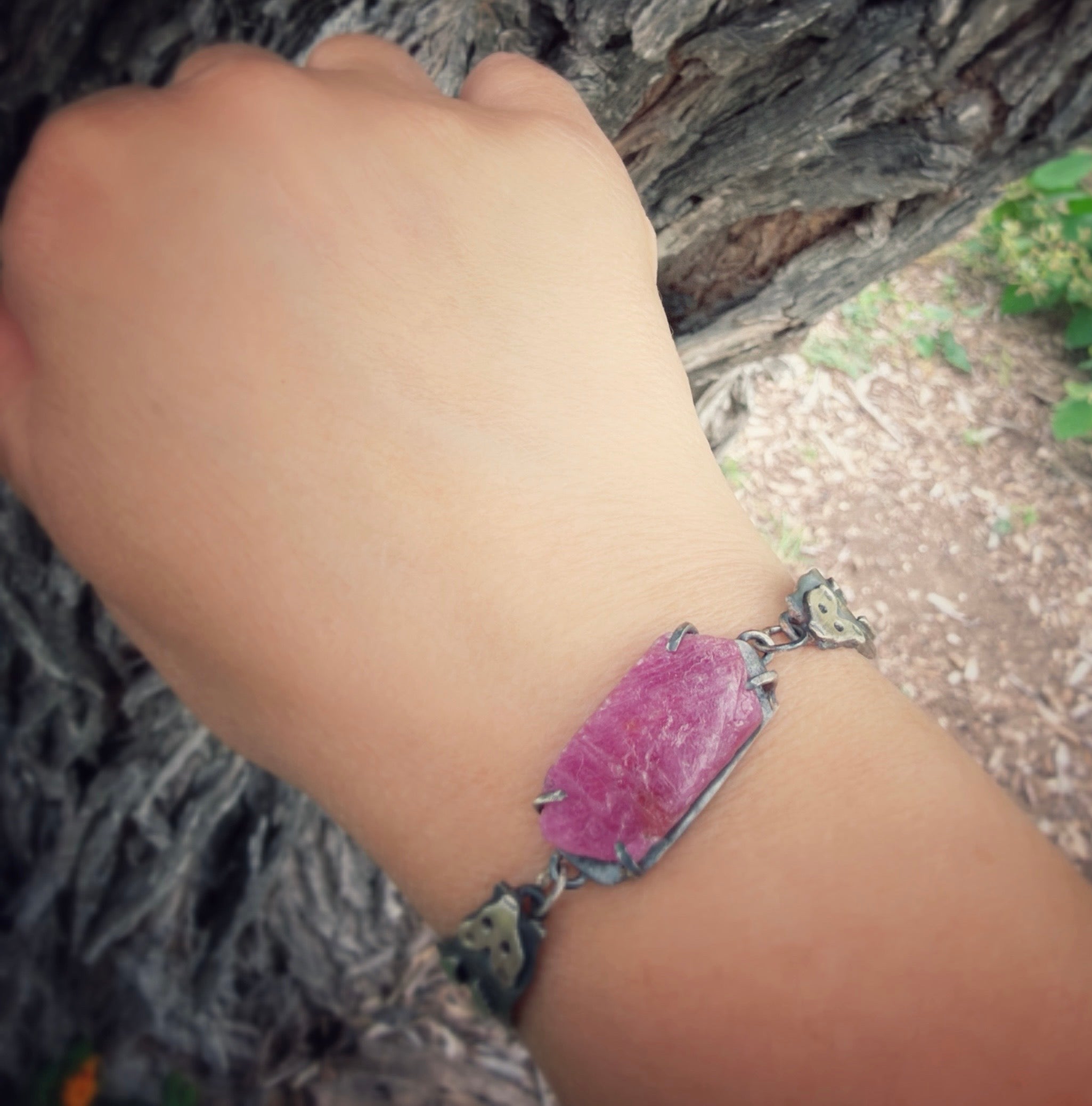 Opossum Raw Ruby Bracelet