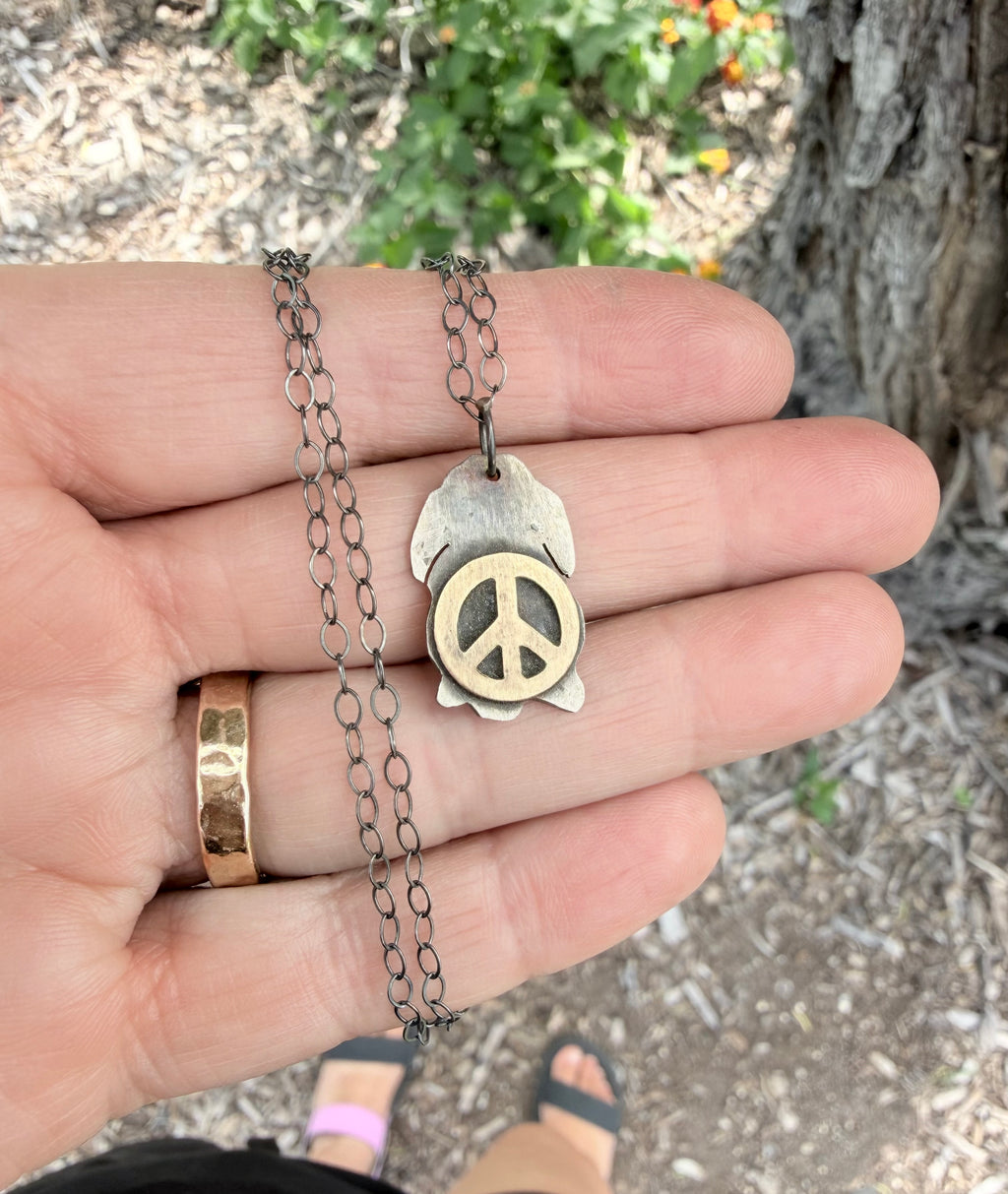 Peace Bunny Necklace