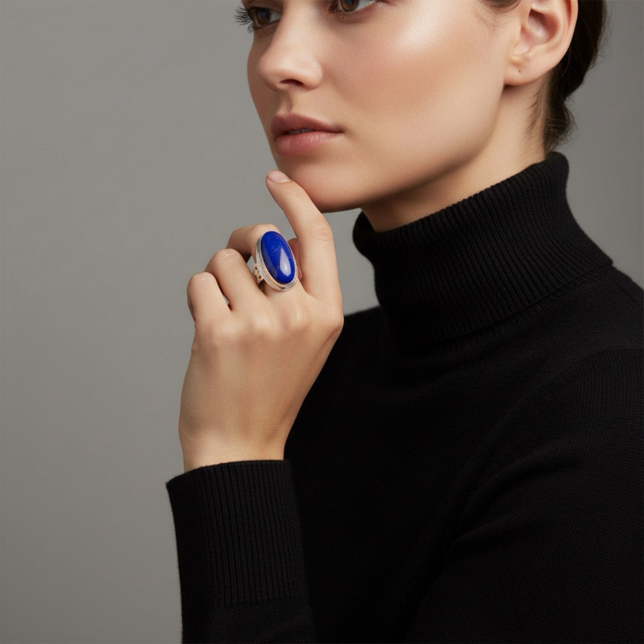 Lapis Lazuli Moonphase Ring