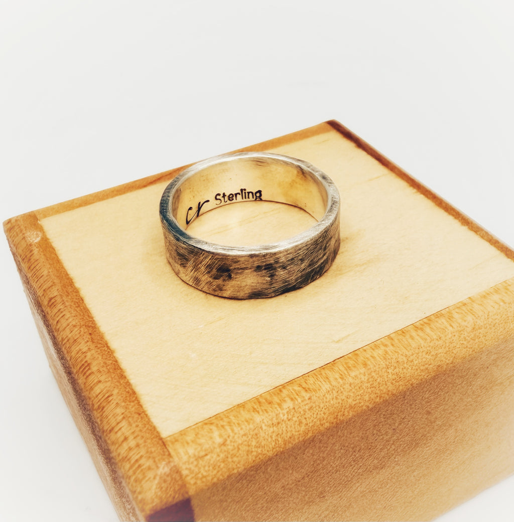 Hammered Sterling Silver Band Ring