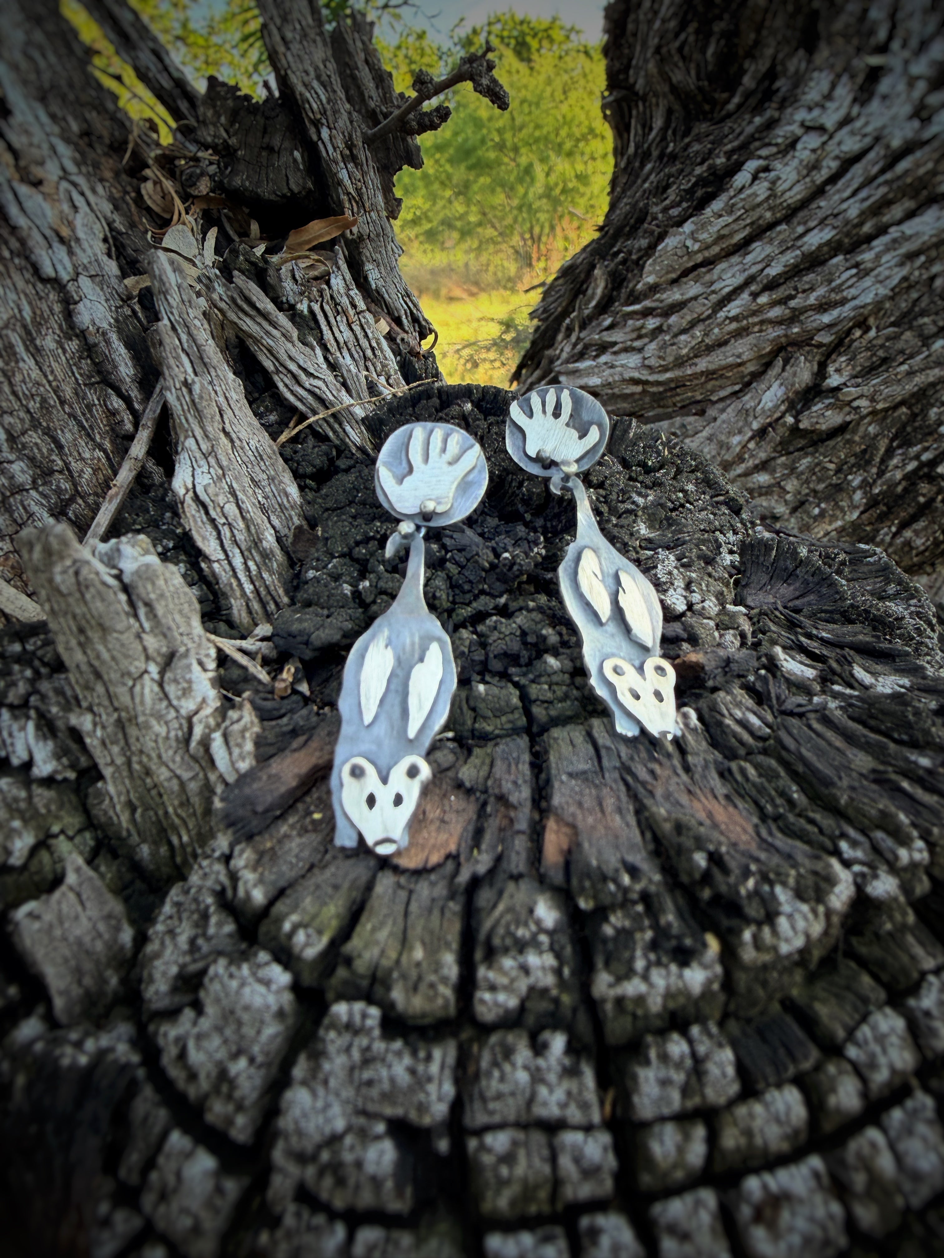 Opossum Love Dangle Earrings