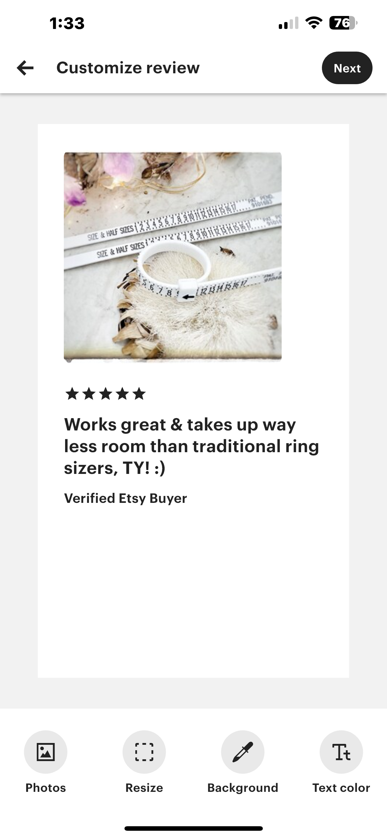 Adjustable Reusable Ring Sizer
