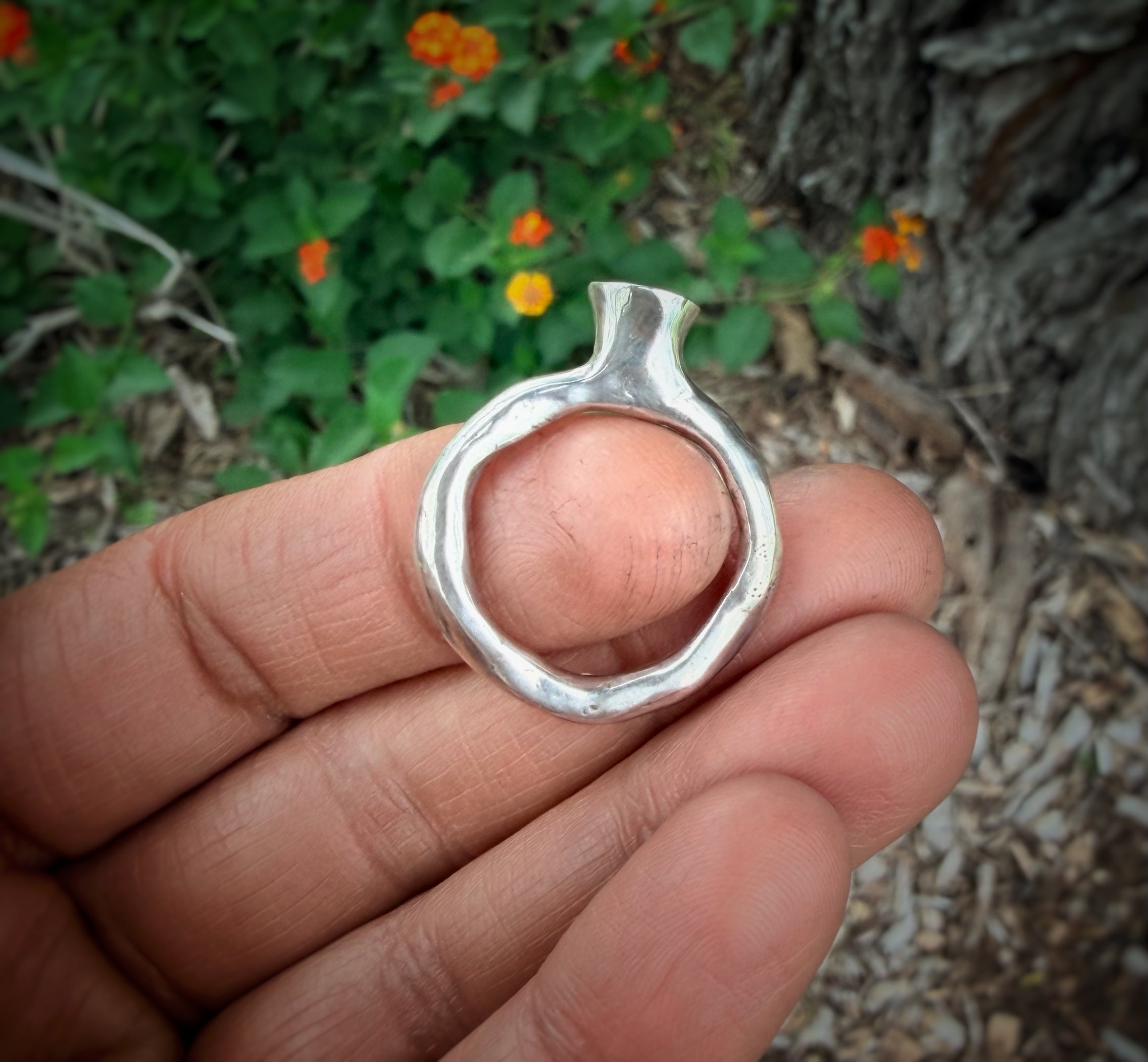 Orange Flocked Ring