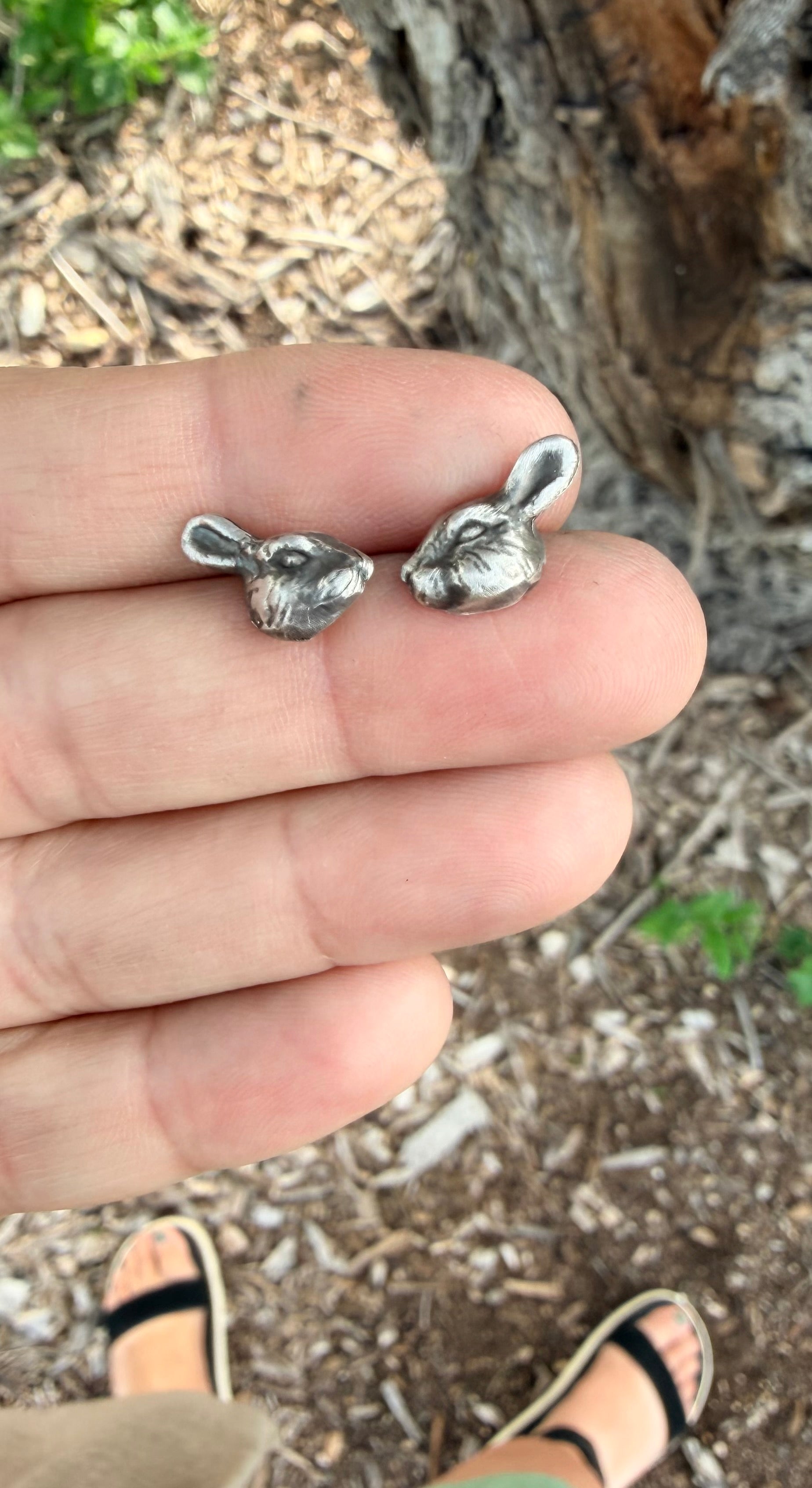 Rabbit Head Earrings