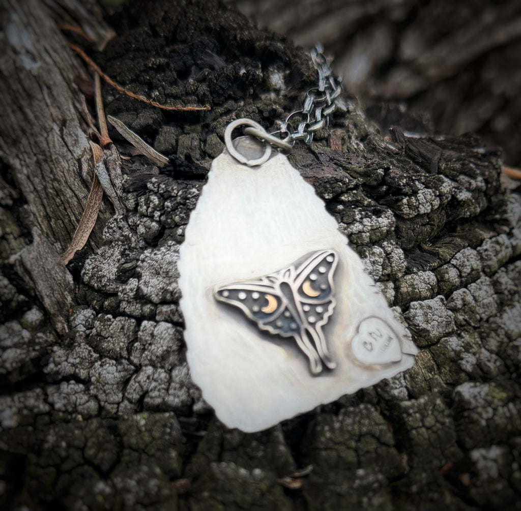 Ruby Zoisite Moth Necklace