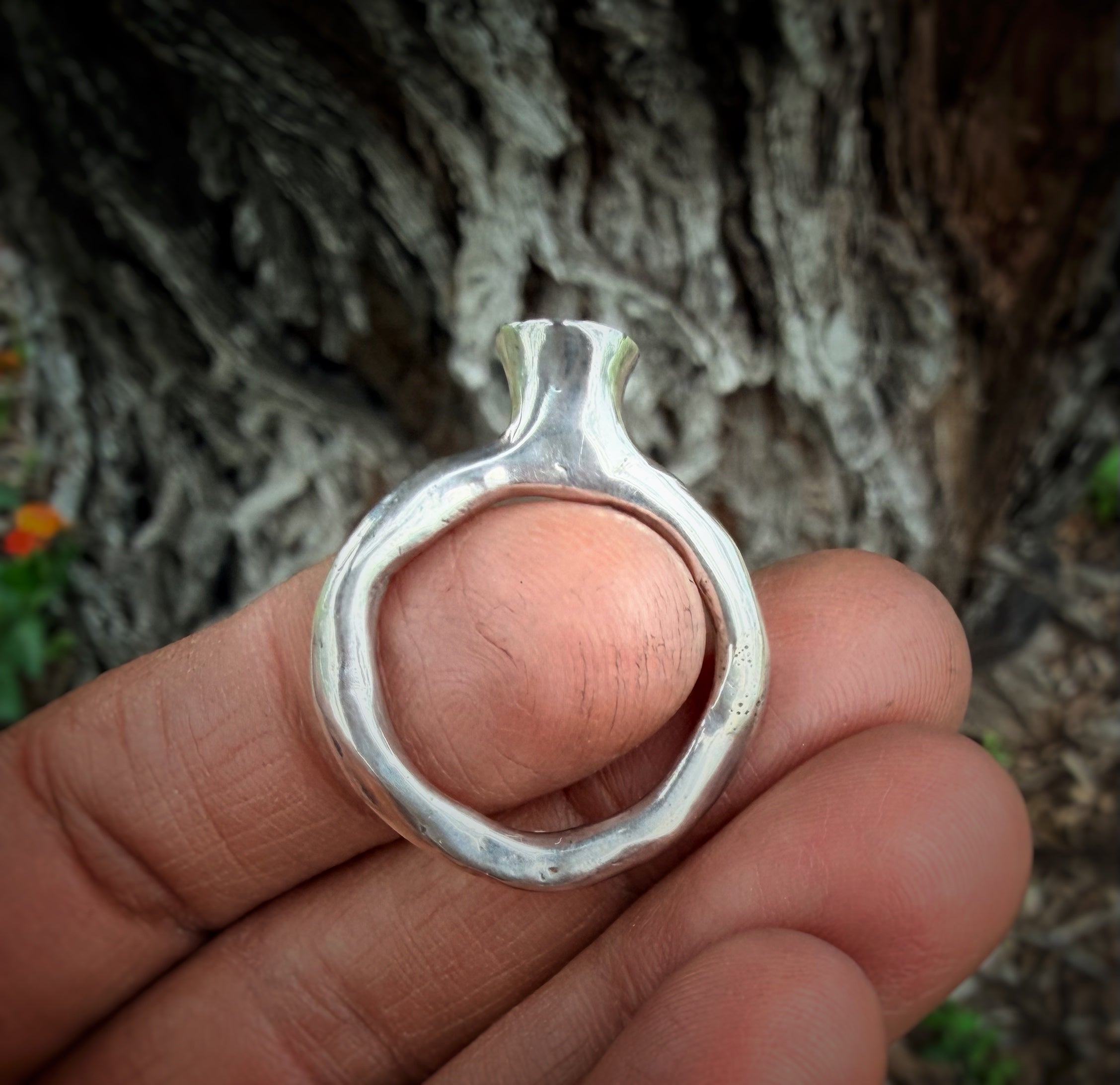Orange Flocked Ring