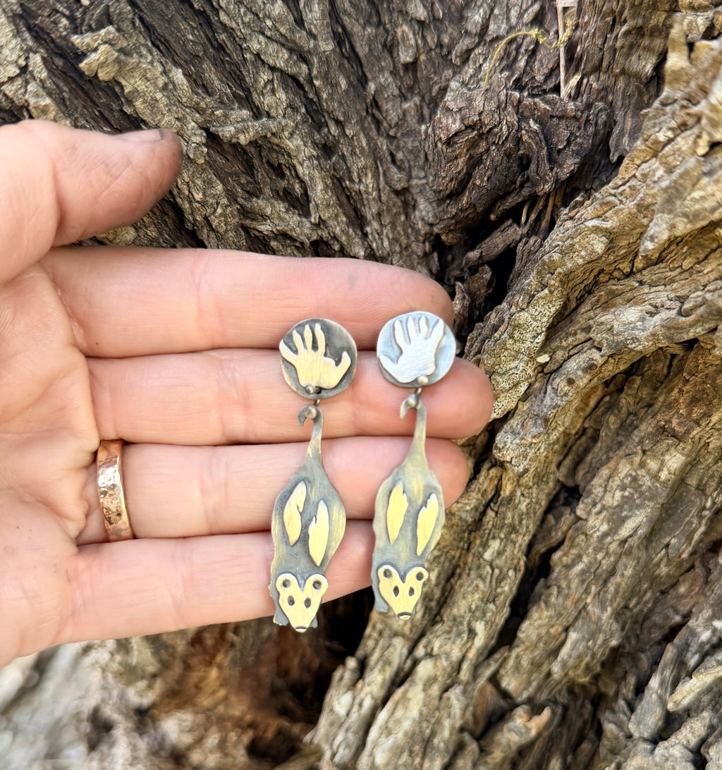 Opossum Love Dangle Earrings