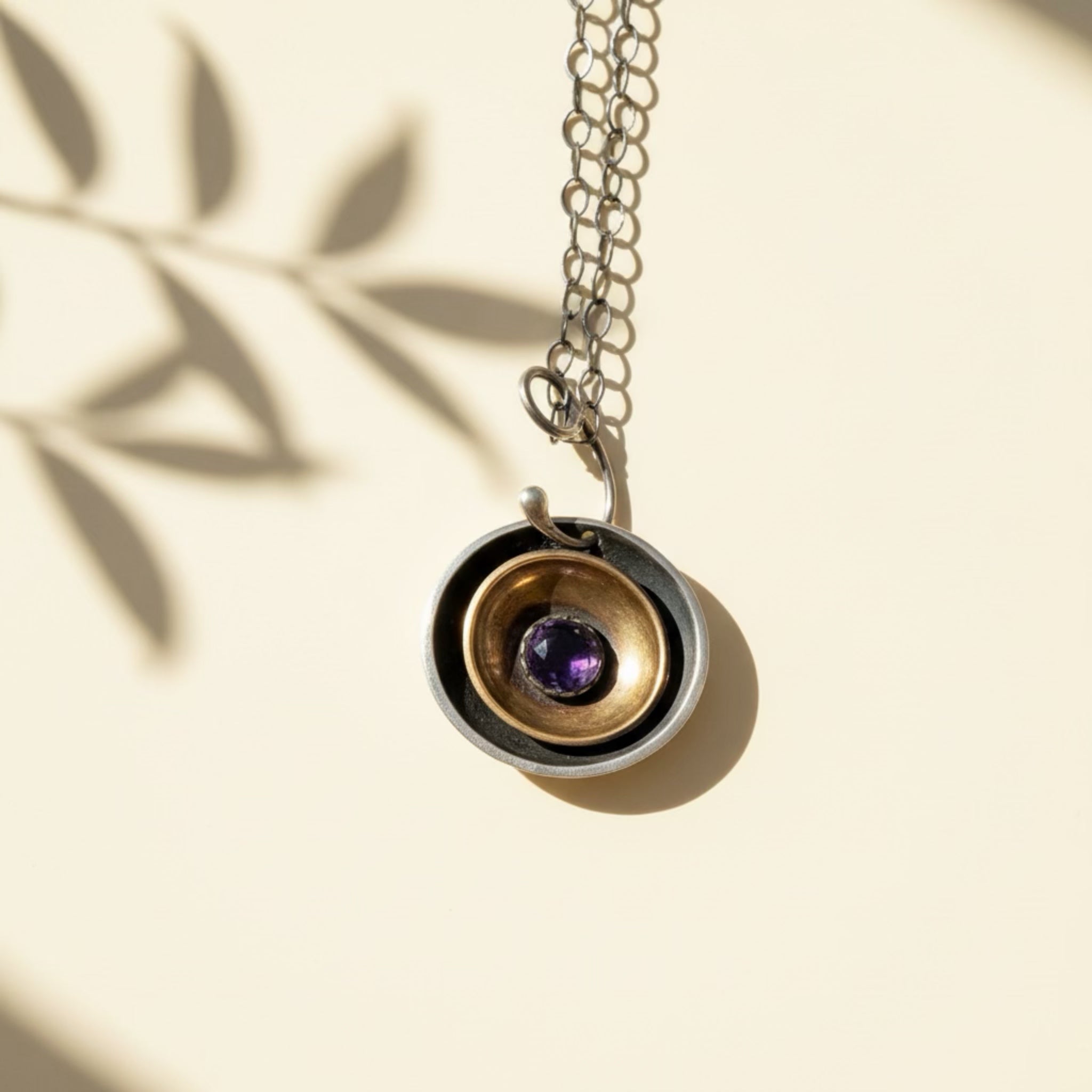 Amethyst Dome Necklace