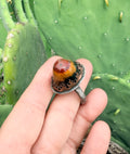 Fire Bezel Agate Ring