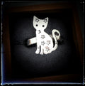Celestial Halloween Cat Sterling Silver Ring