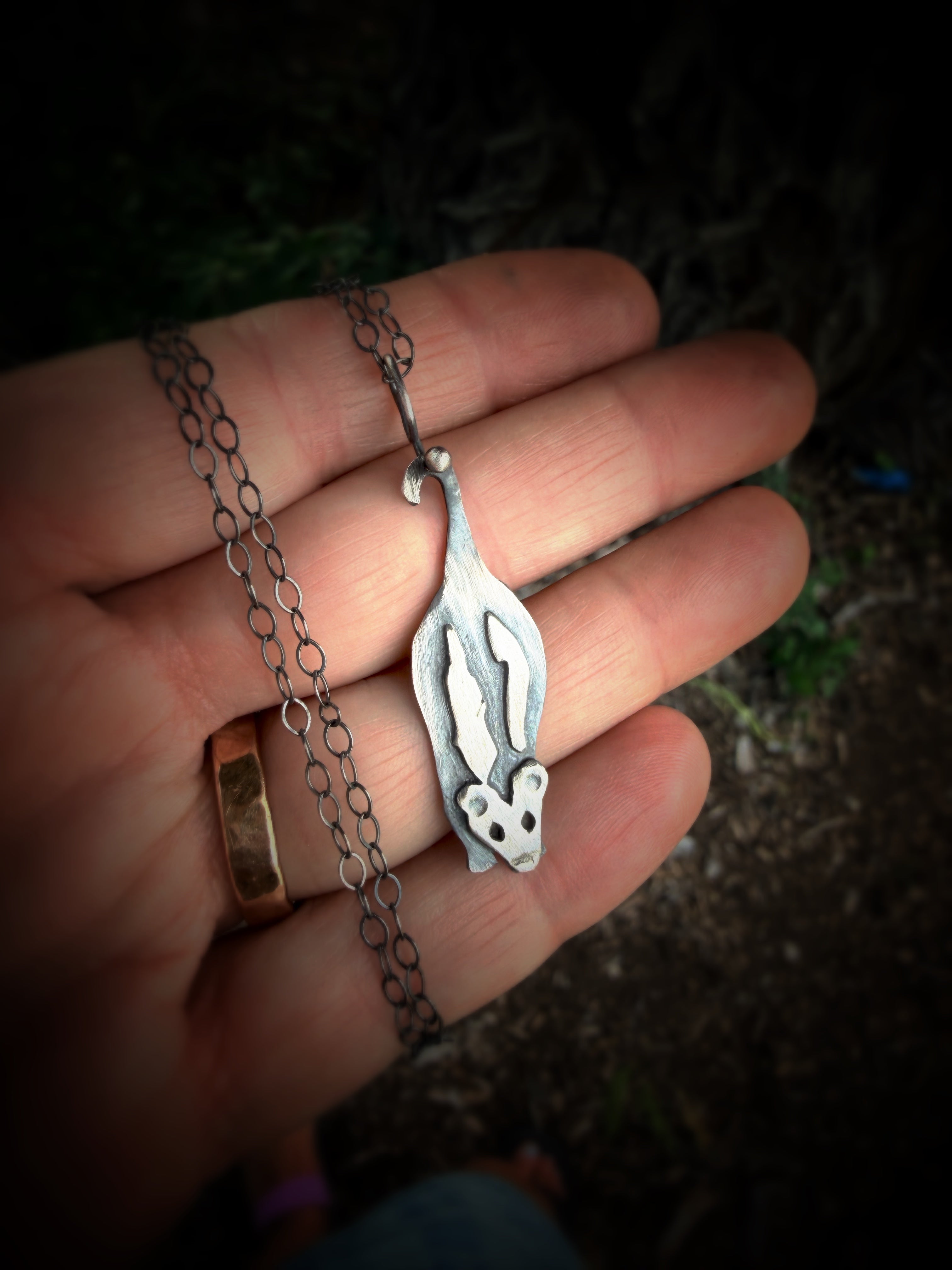 Hanging Opossum Necklace