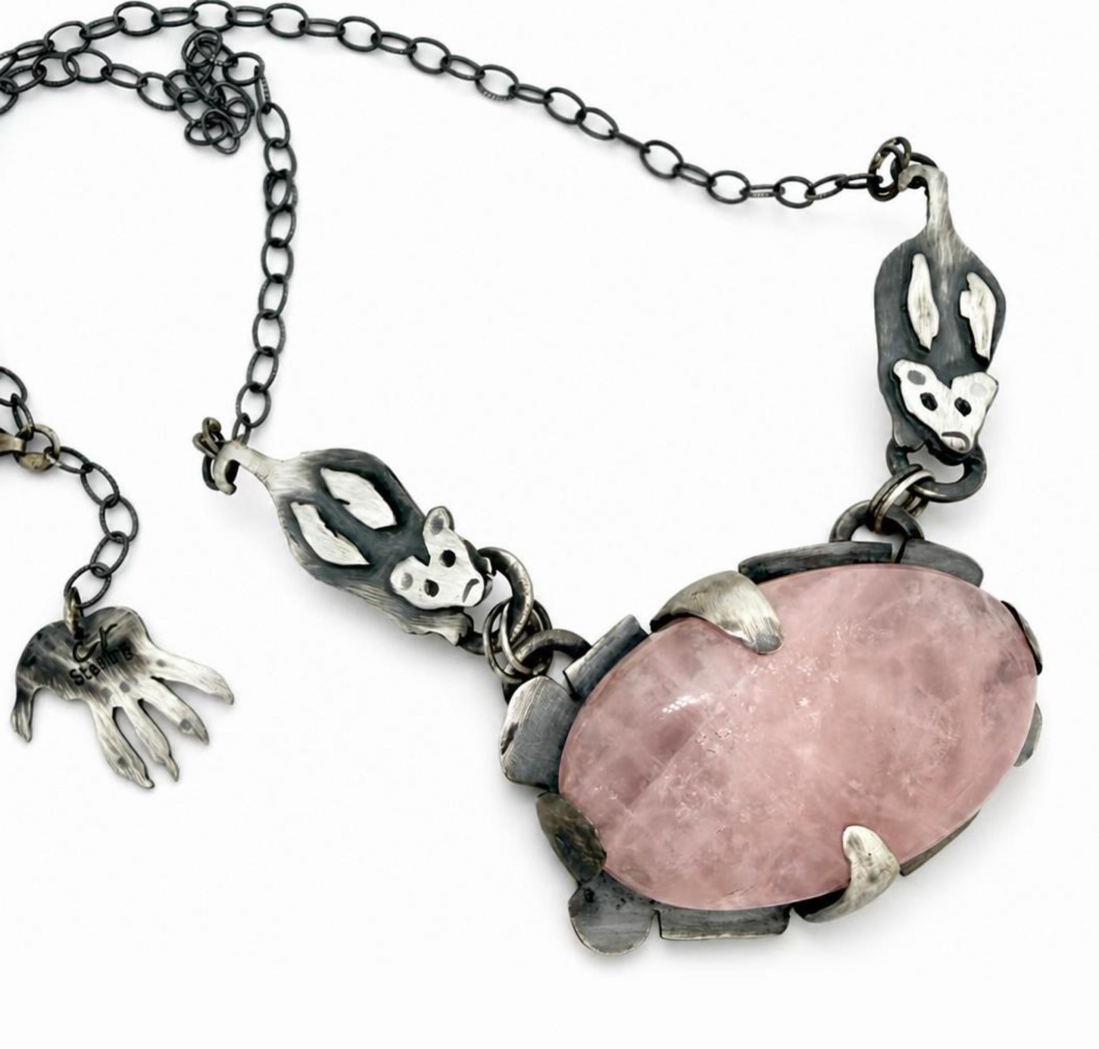 Opossum Rose Quartz Necklace