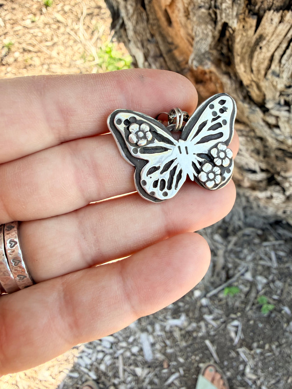Flowery Butterfly Necklace