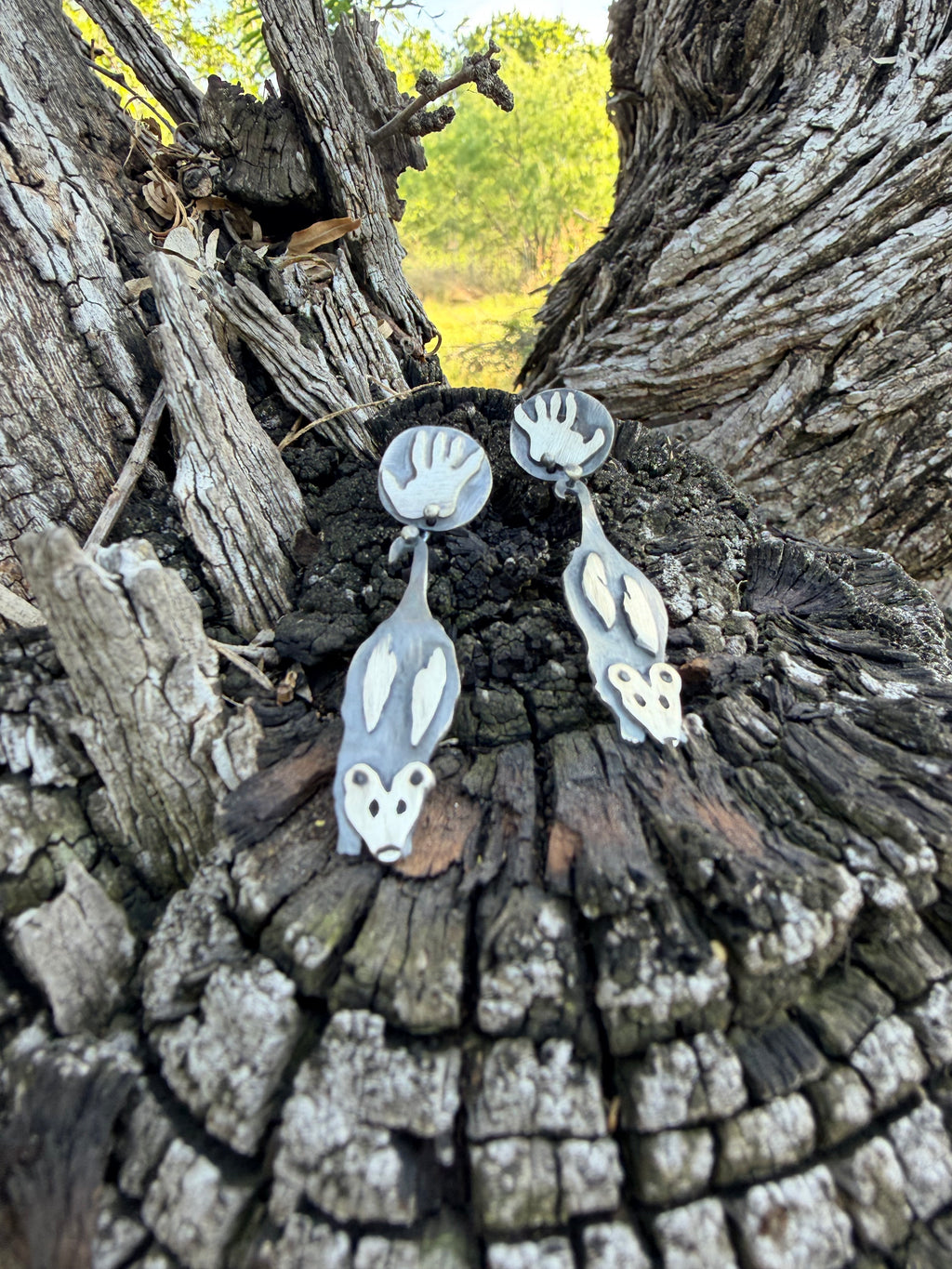 Opossum Love Dangle Earrings
