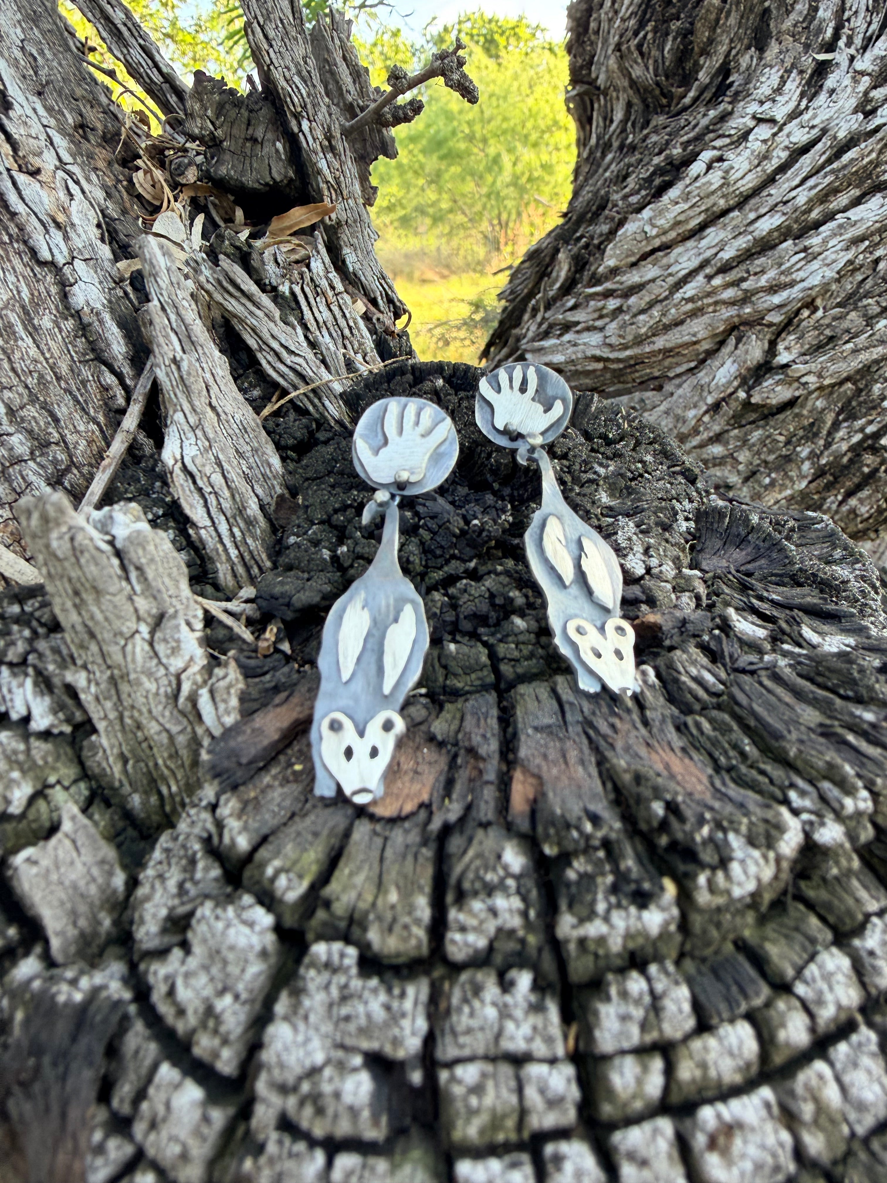 Opossum Love Dangle Earrings