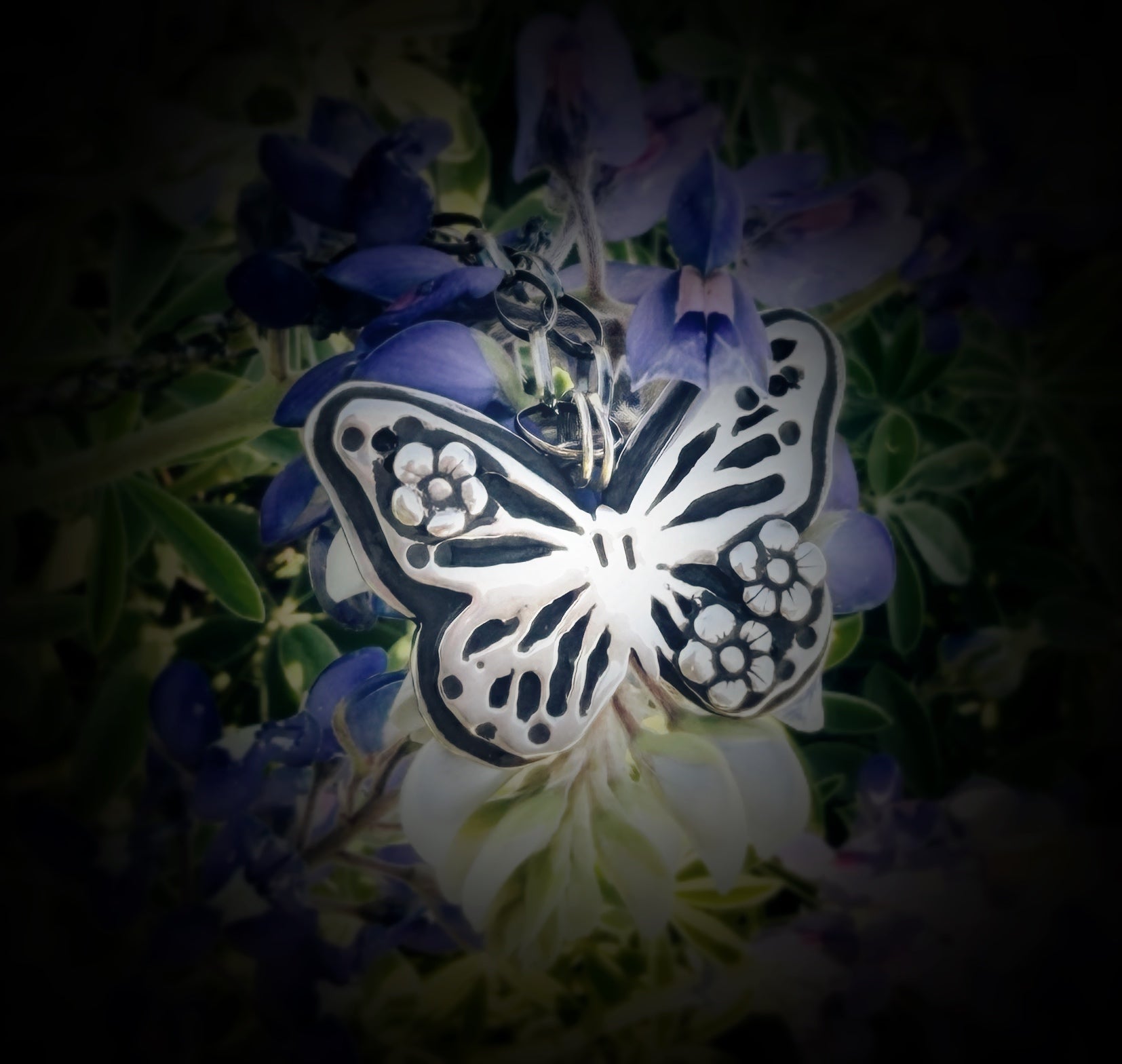Flowery Butterfly Necklace