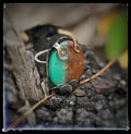 Chrysoprase Sun & Flowers Ring