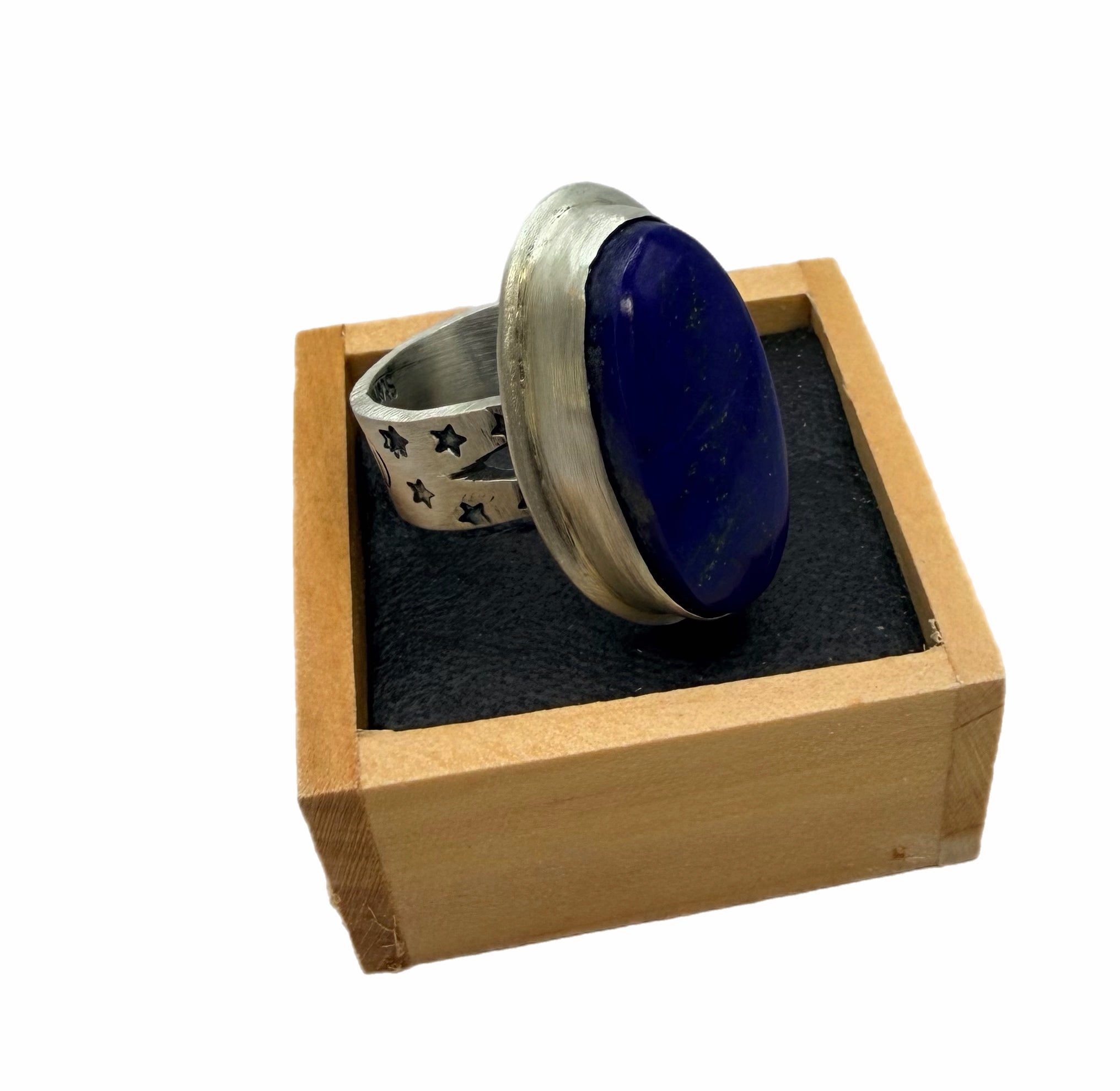Lapis Lazuli Moonphase Ring