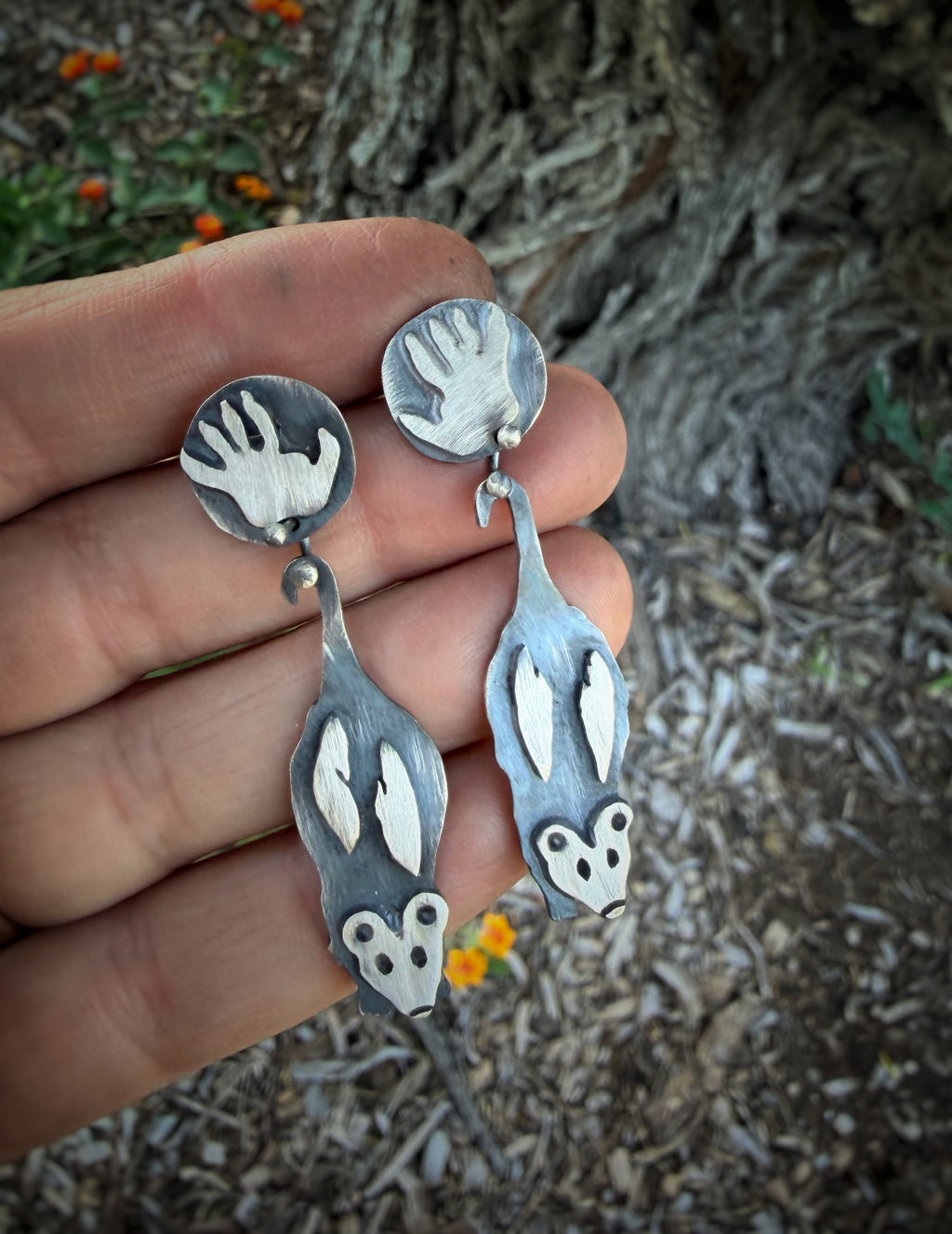 Opossum Love Dangle Earrings