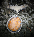 Texas Moss Agate Bat Stars at Night Necklace