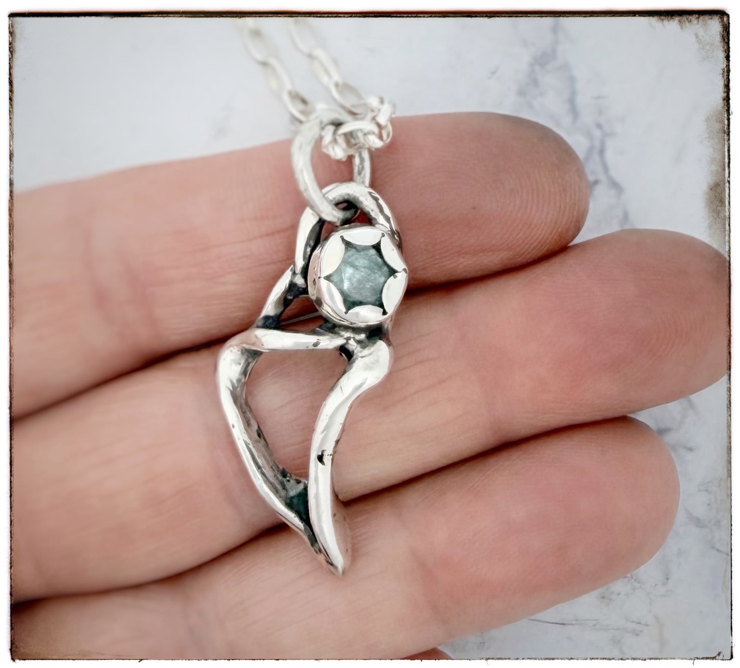 Kyanite Silver Necklace