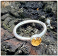 Dainty Rose-Cut Citrine Ring