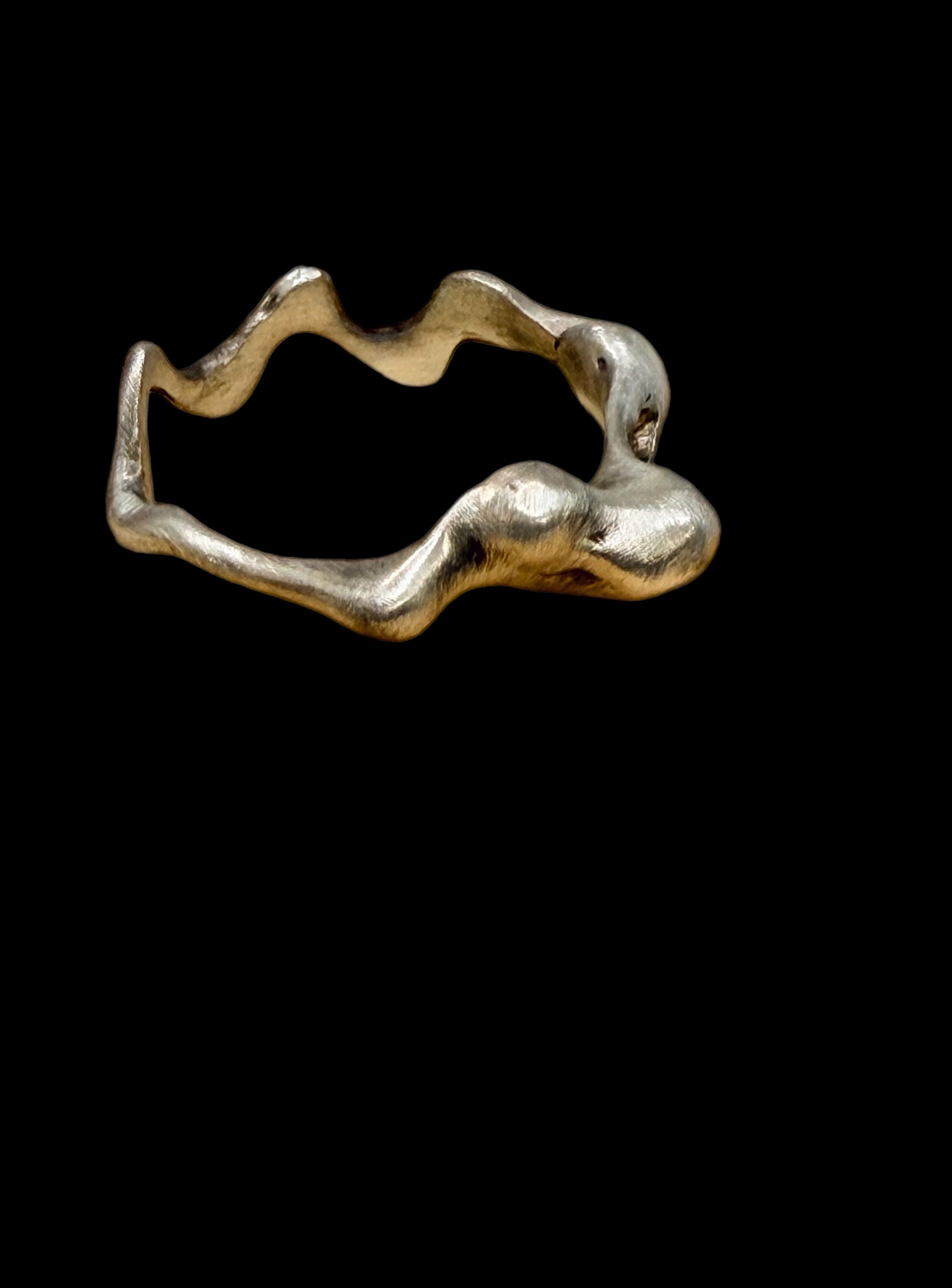 Sculptural Zig Zag Squiggle Ring