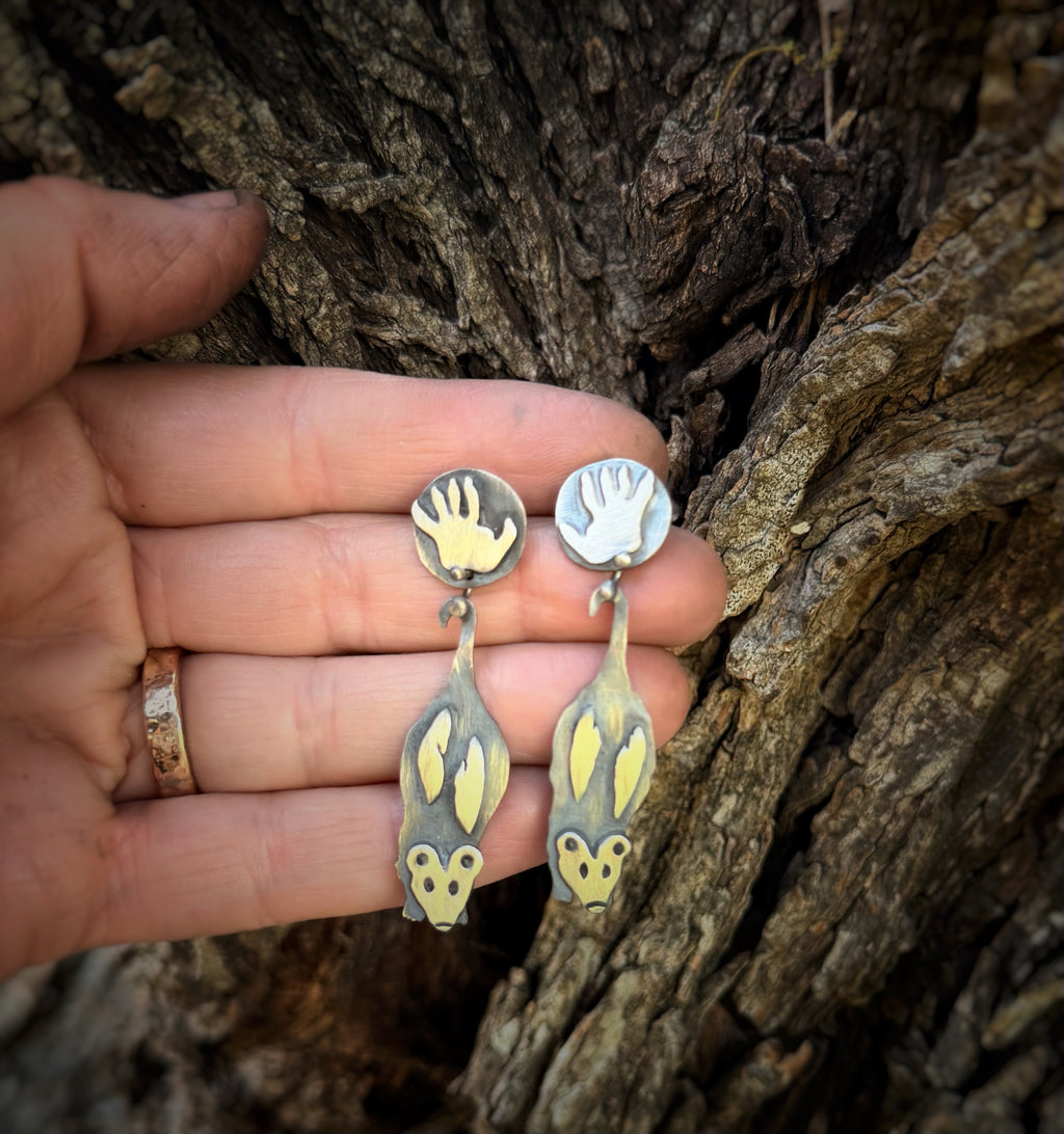 Opossum Love Dangle Earrings
