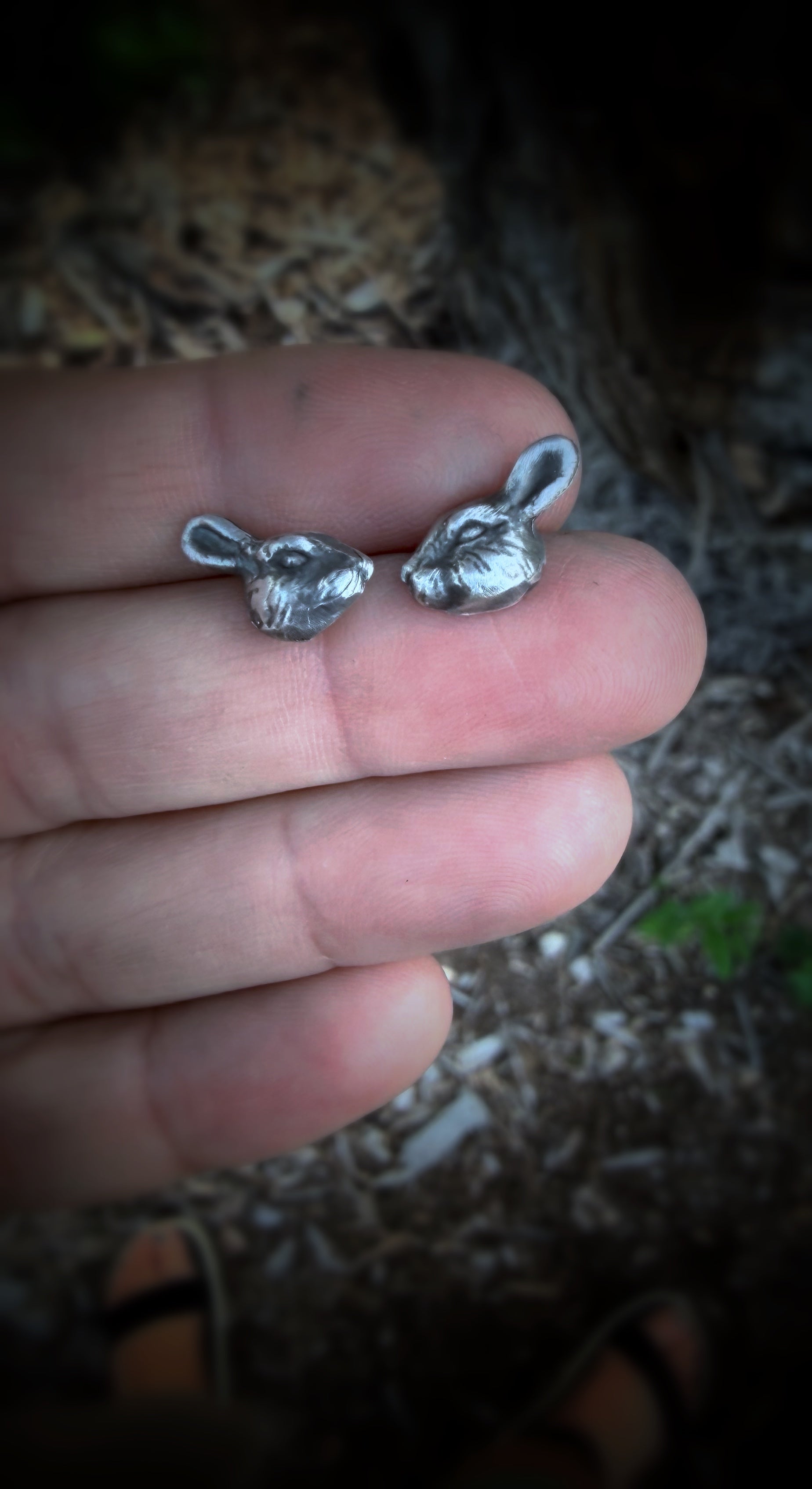 Rabbit Head Earrings
