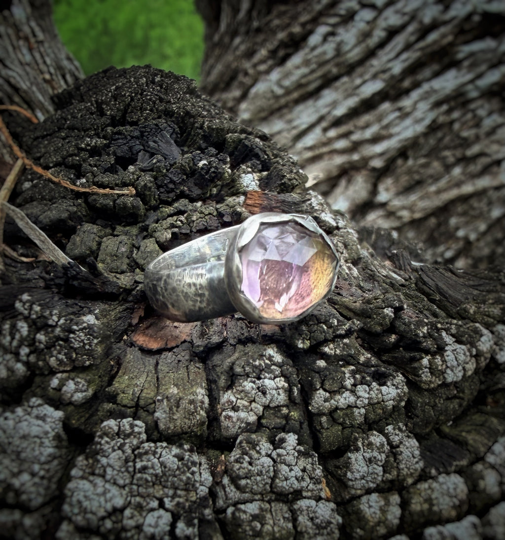 Rose Cut Ametrine Ring