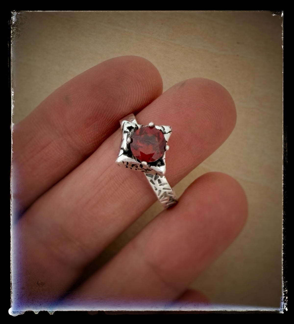 Scarlet Dream Garnet Ring