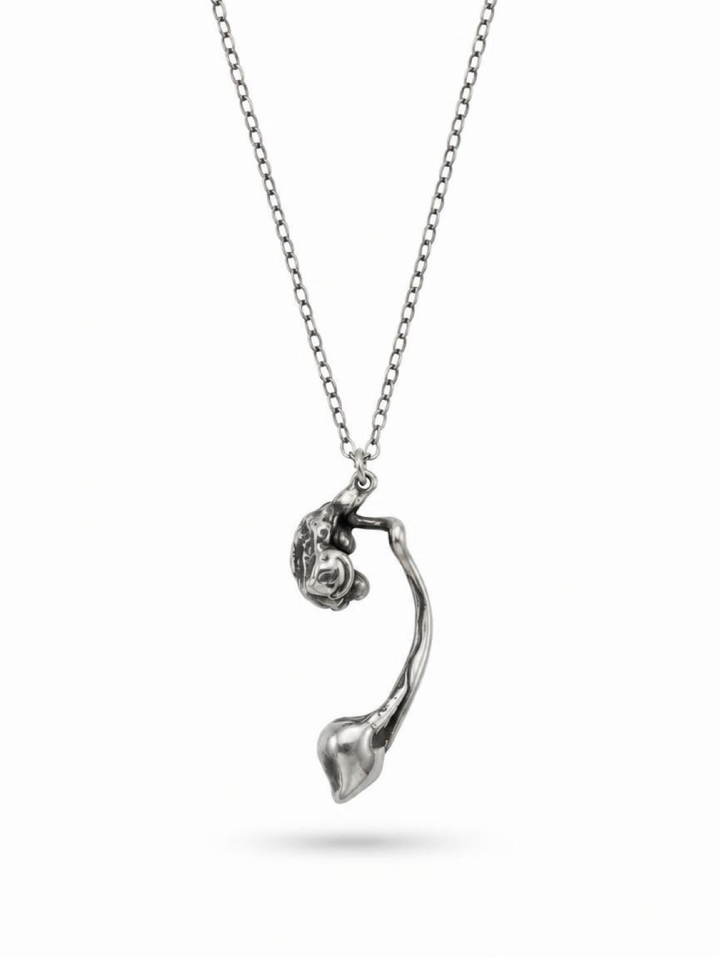 Sculptural Gloopy Goth Heart Necklace