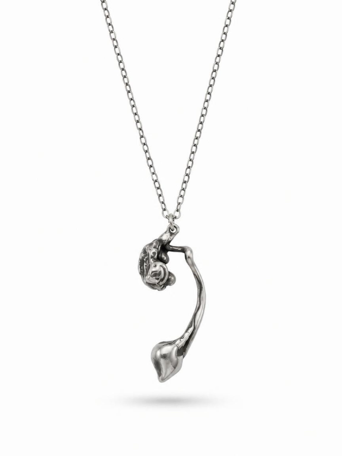 Sculptural Gloopy Goth Heart Necklace