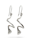 Sculptural Gloopy Goth Heart Earrings