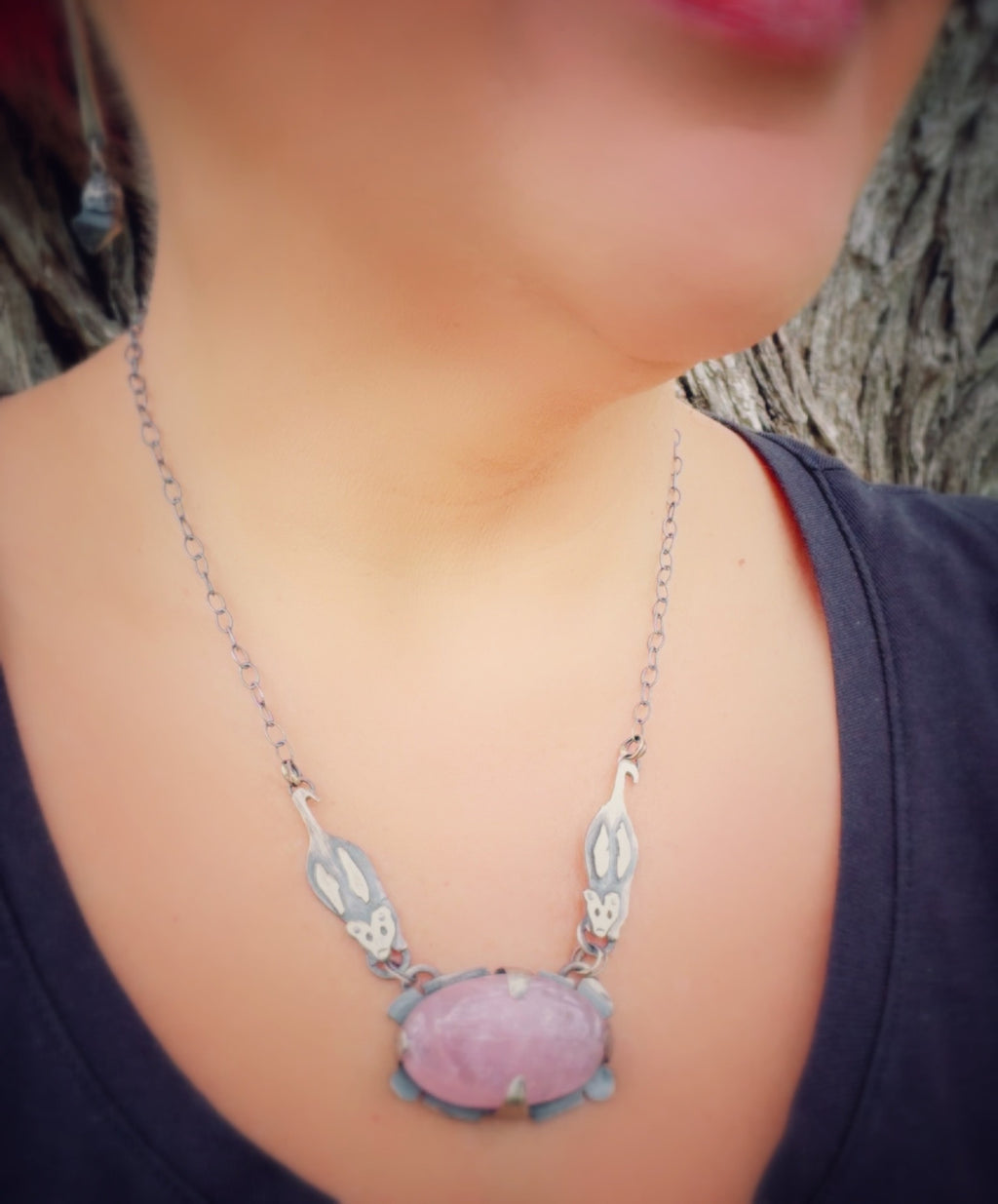 Opossum Rose Quartz Necklace