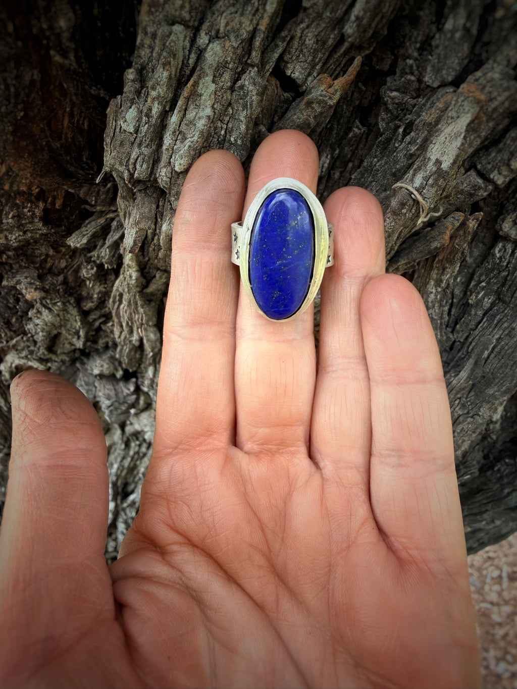 Lapis Lazuli Moonphase Ring