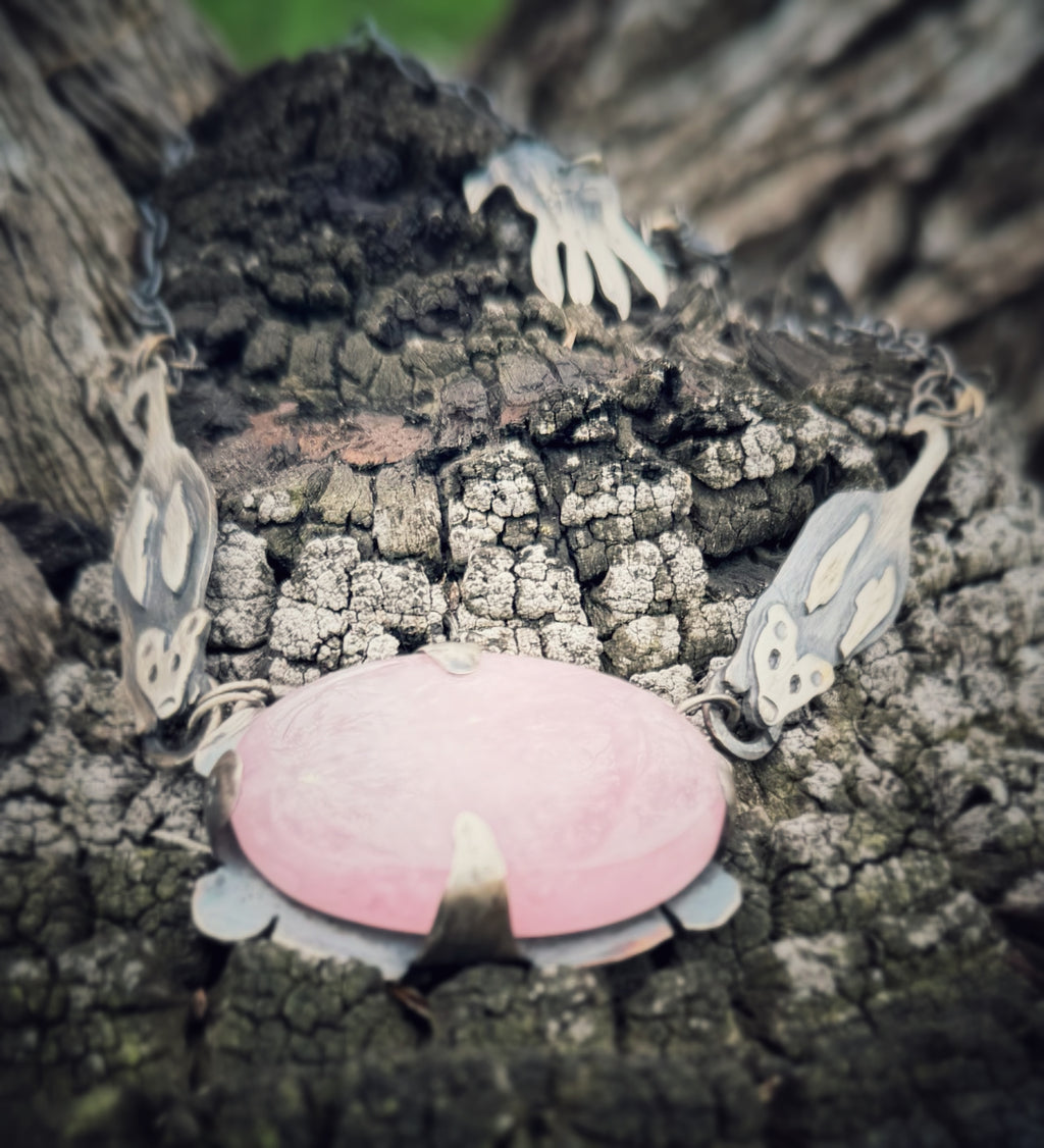Opossum Rose Quartz Necklace