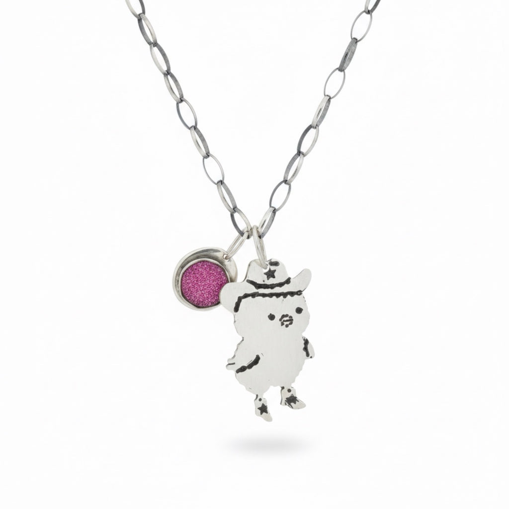 Cowboy Chick Charm Necklace