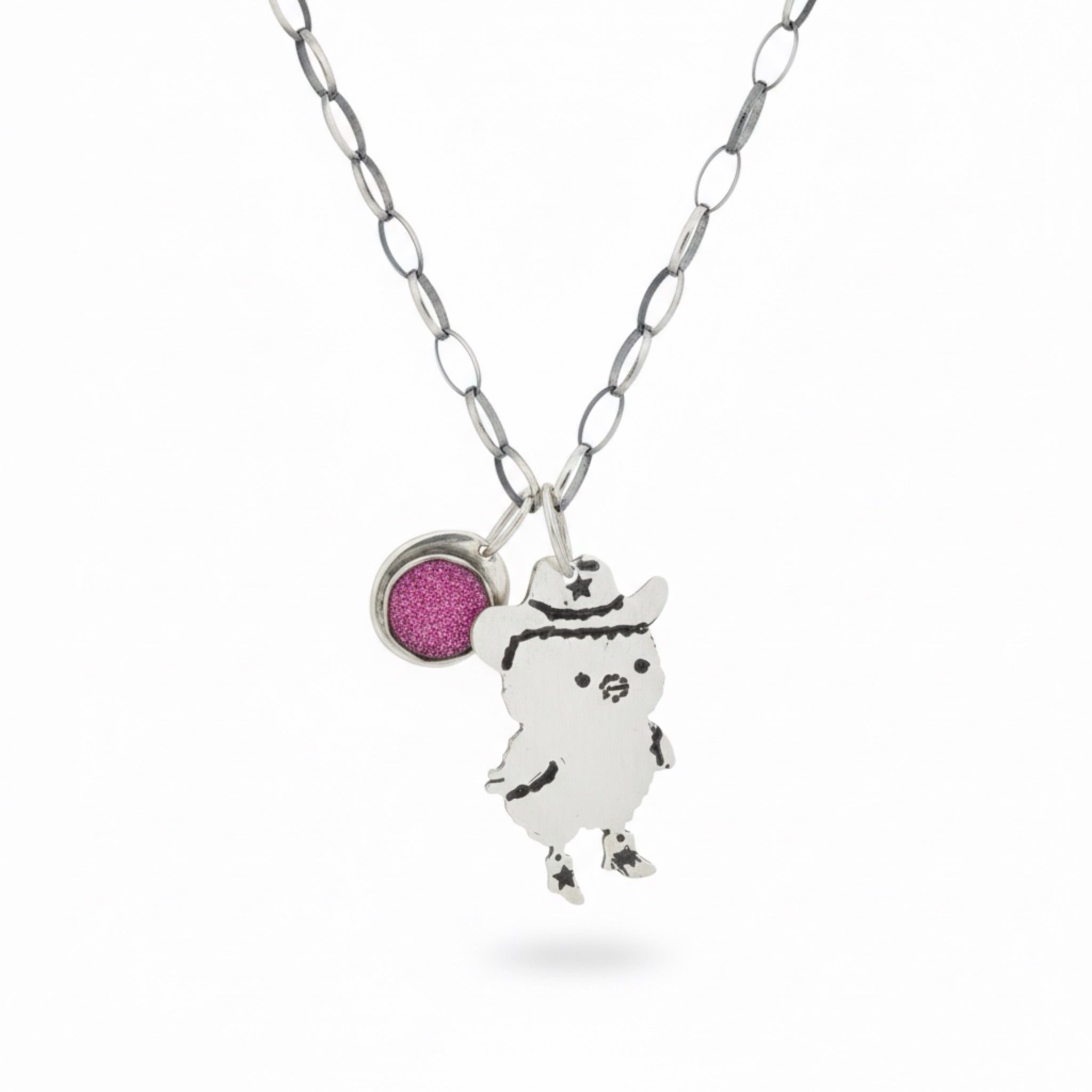 Cowboy Chick Charm Necklace