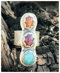 3 Stone Sterling Silver Rainbow Ring