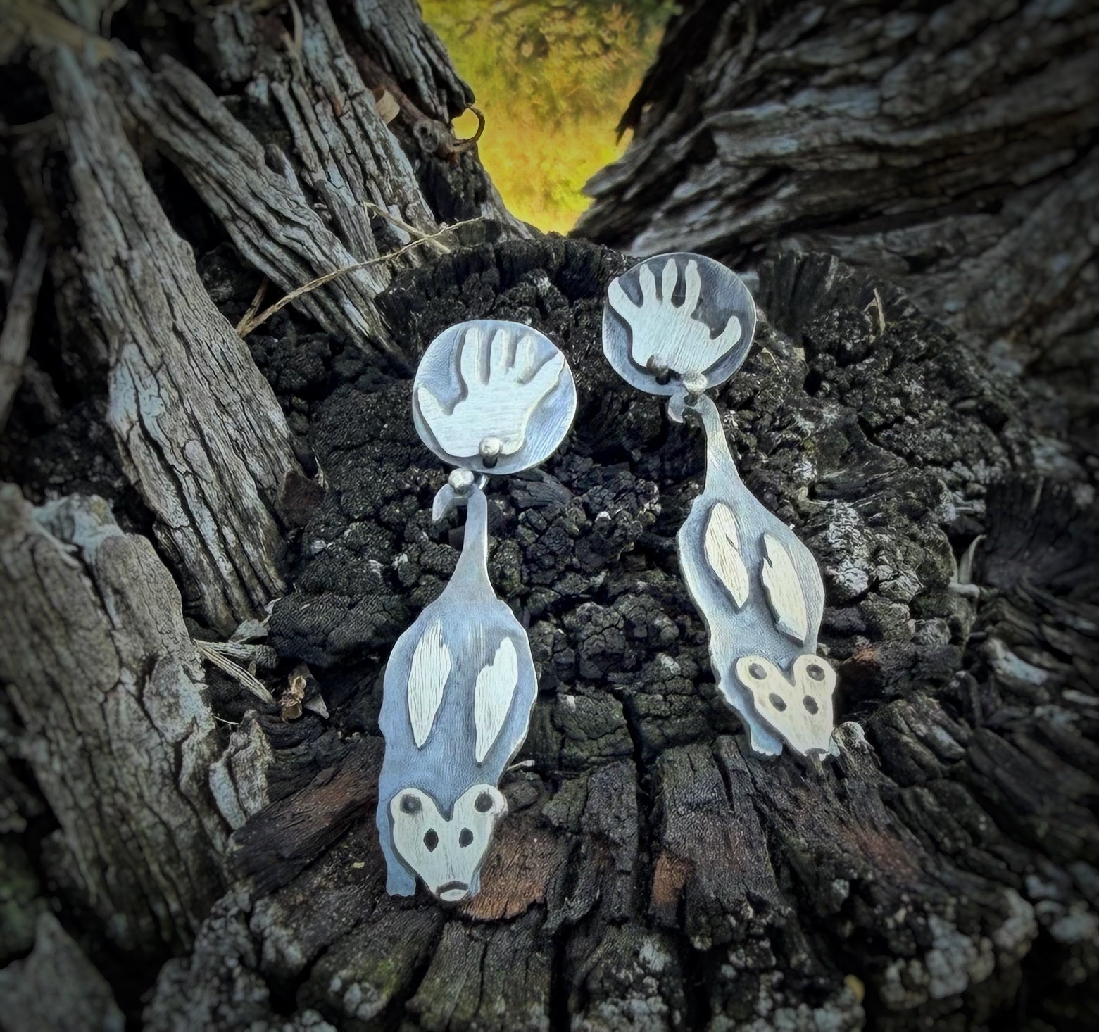 Opossum Love Dangle Earrings
