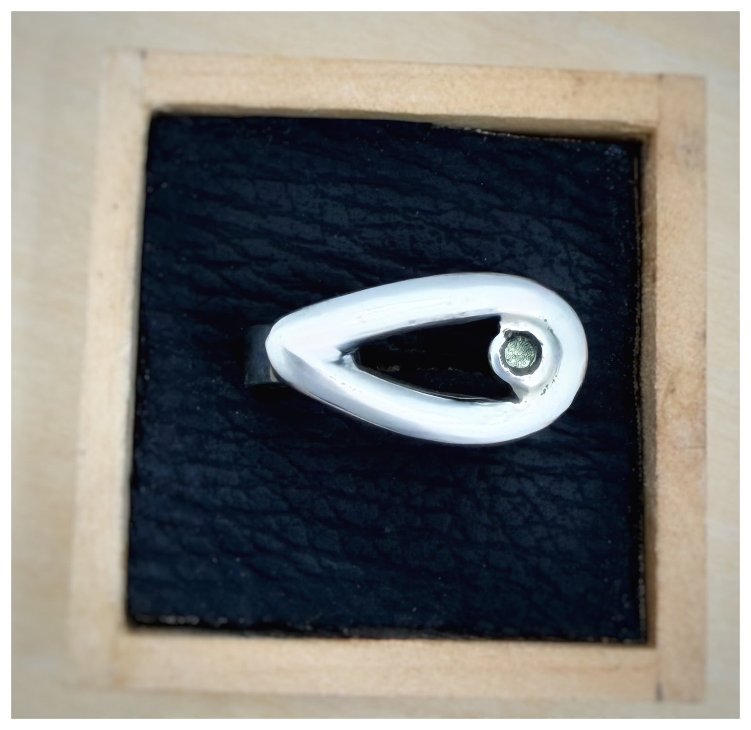 Peridot Teardrop Ring