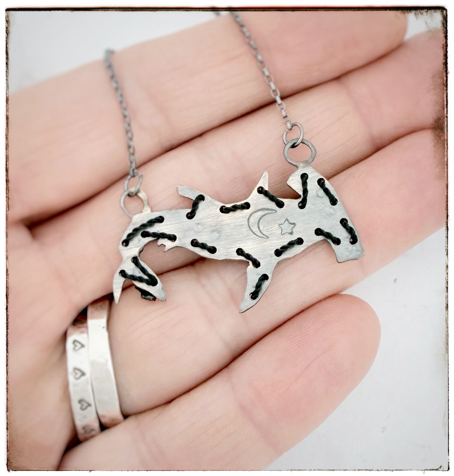 Stitched Hammerhead Shark Necklace