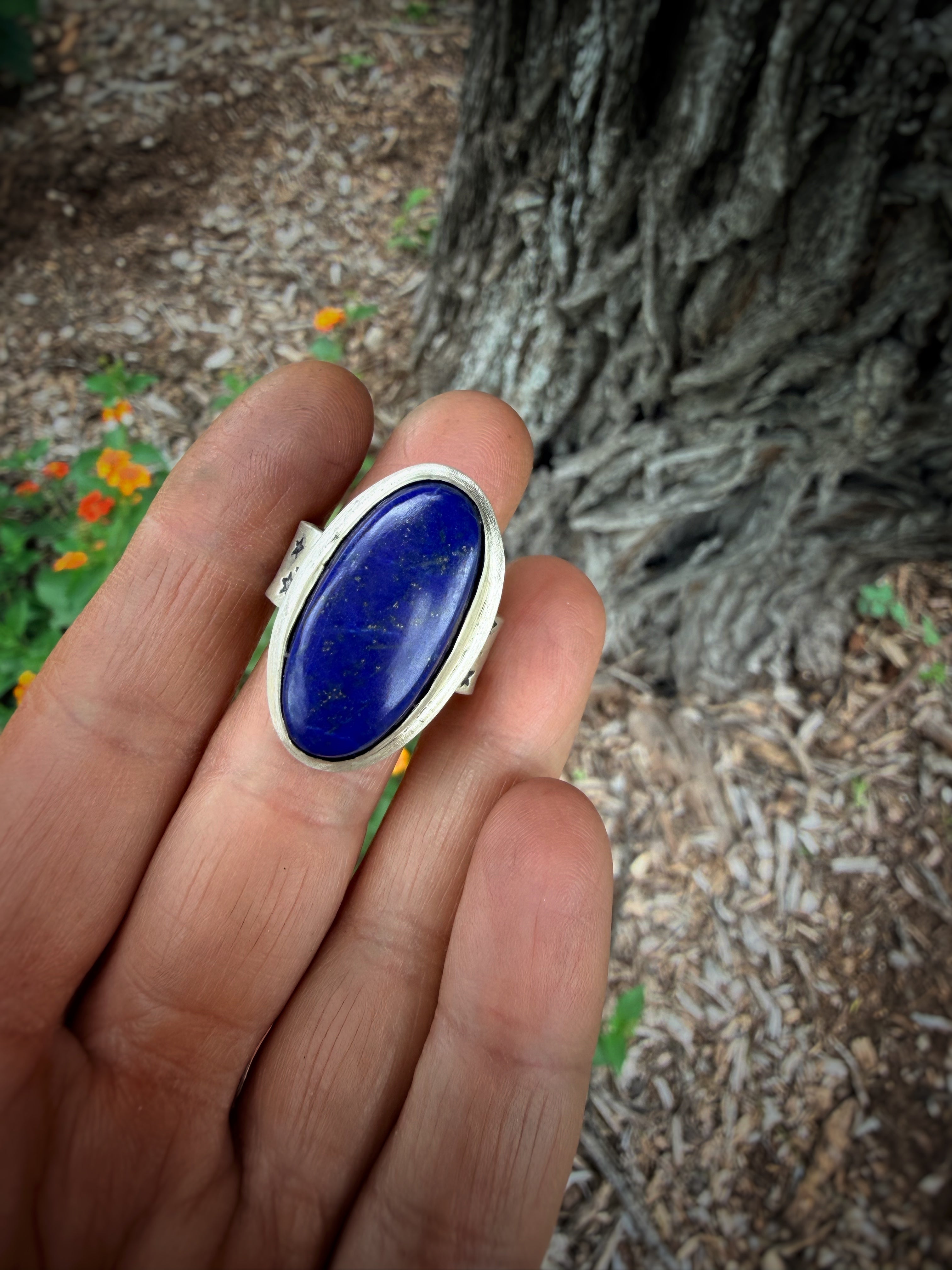 Lapis Lazuli Moonphase Ring