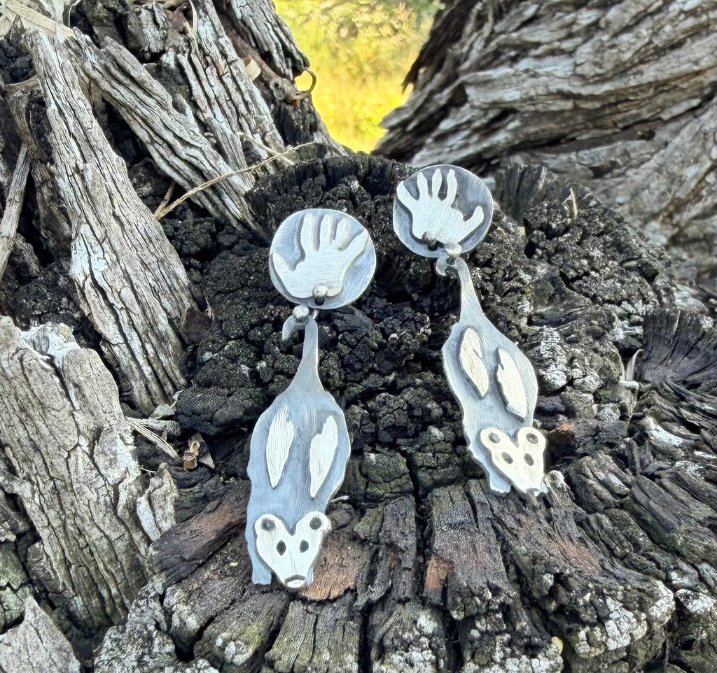 Opossum Love Dangle Earrings