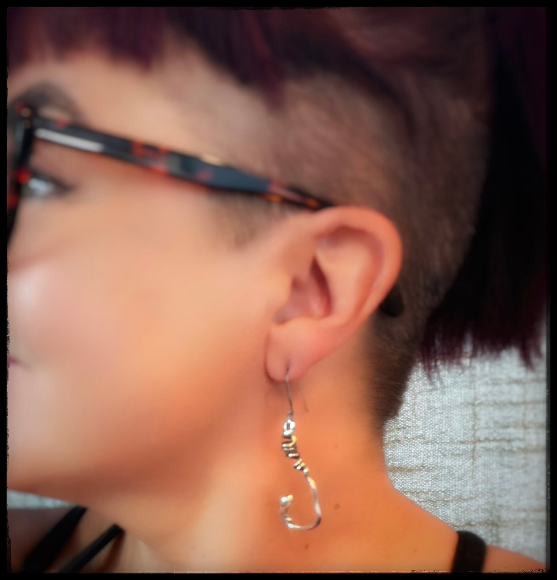 Sculptural Squiggle Sterling Silver Earrings