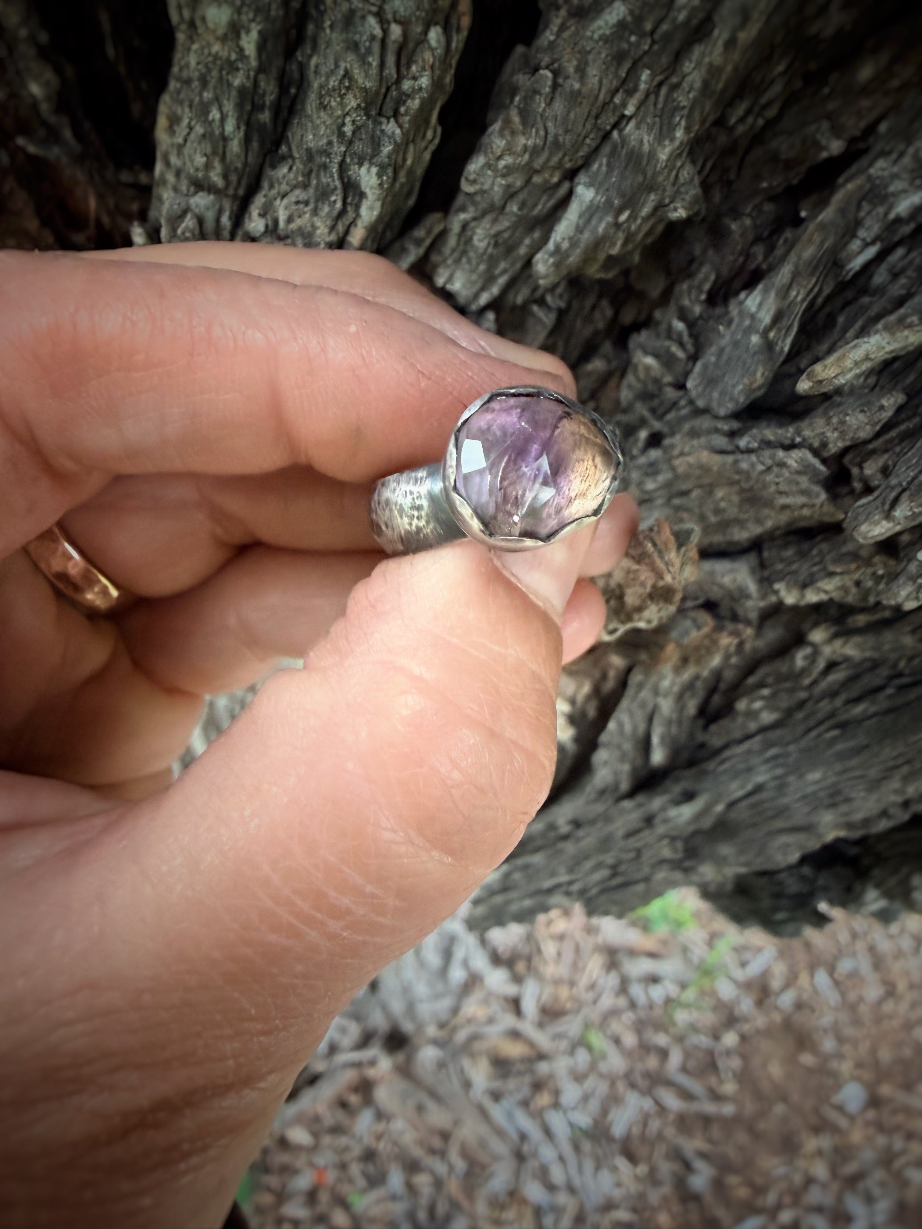 Rose Cut Ametrine Ring