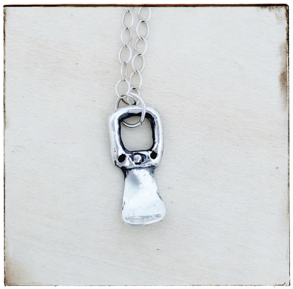 Tiny Soda Can Tab Sterling Silver Necklace